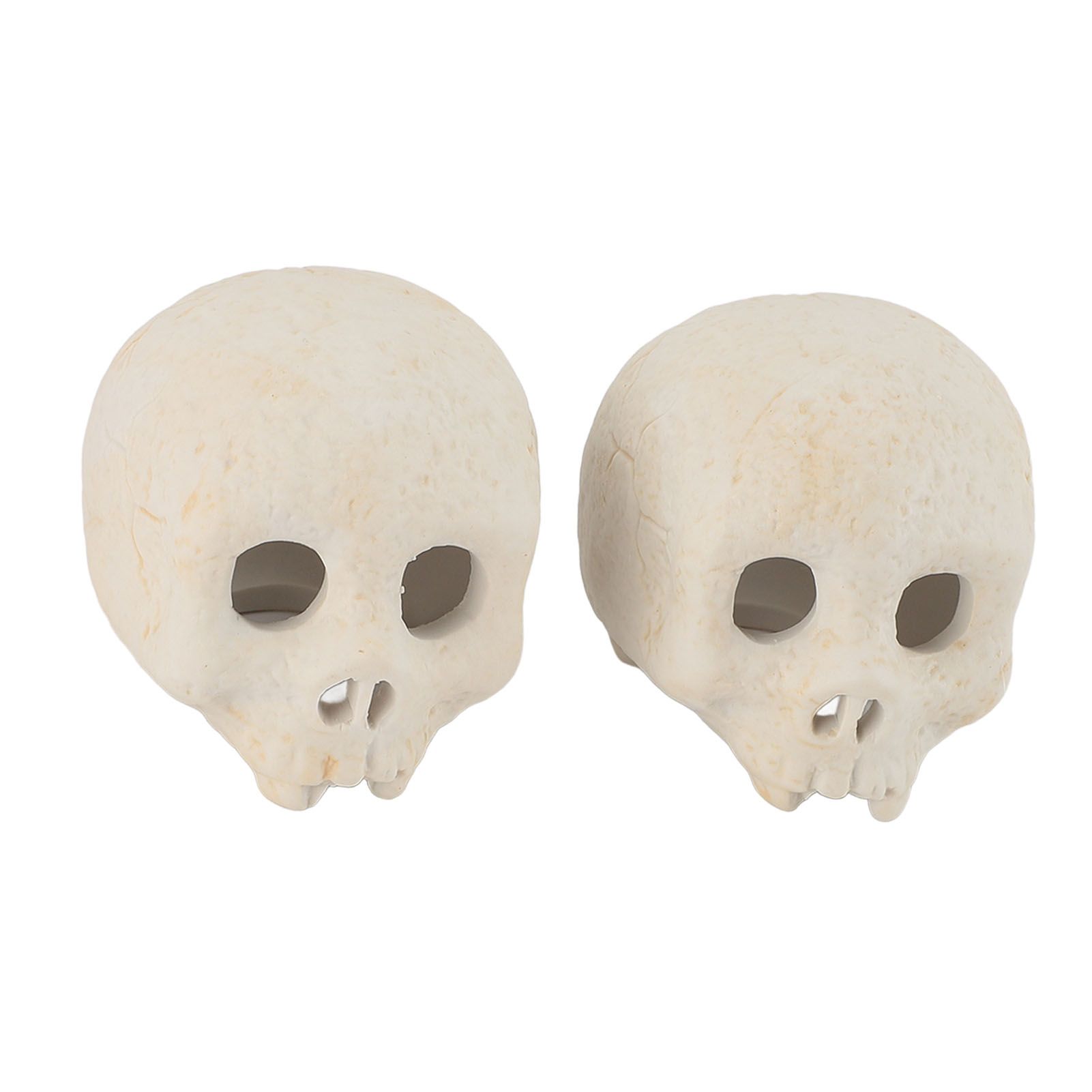2 Pcs Skull Fire Log Ceramic Fireproof Fire Pit Skull for Holiday Themed Party