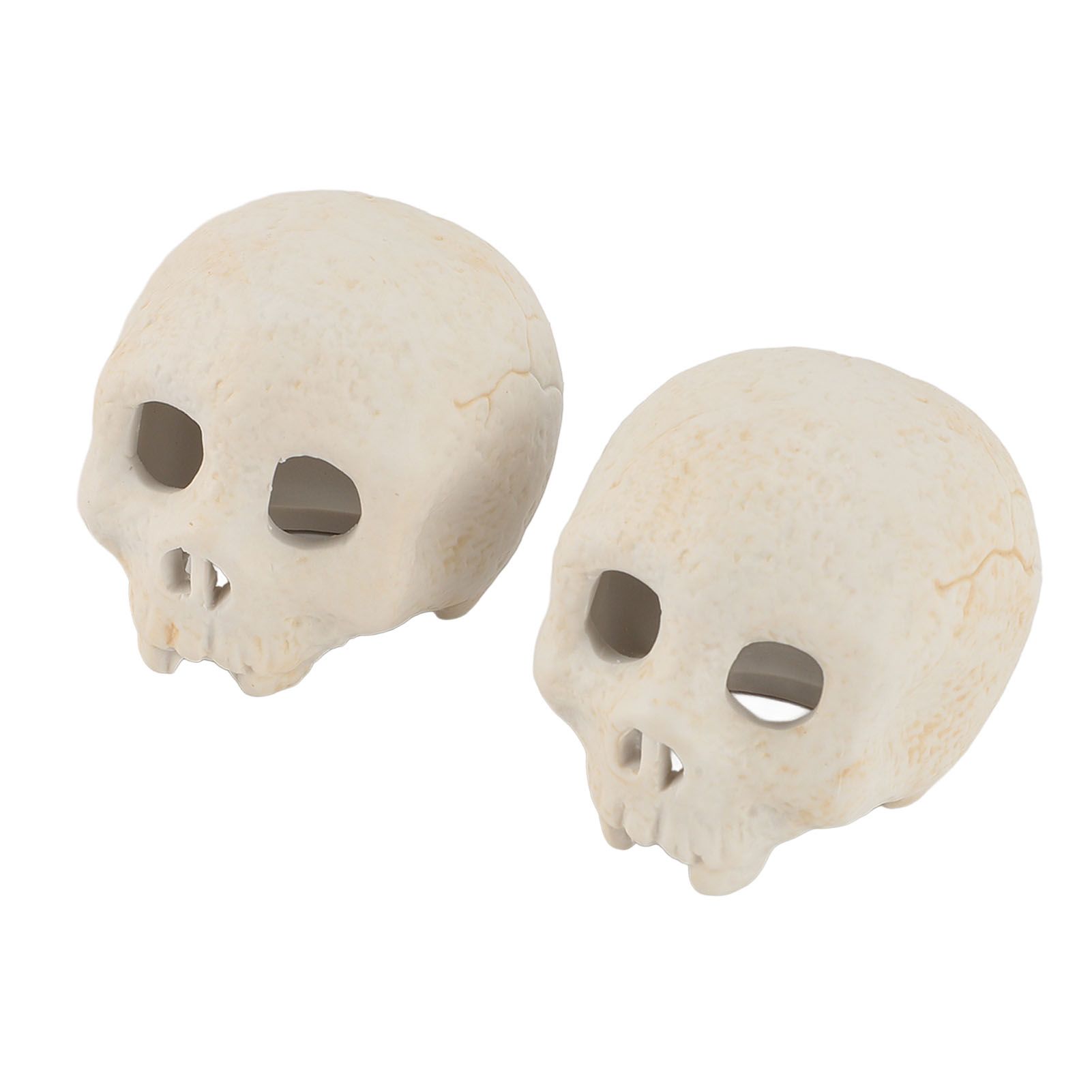 2 Pcs Skull Fire Log Ceramic Fireproof Fire Pit Skull for Holiday Themed Party view 3