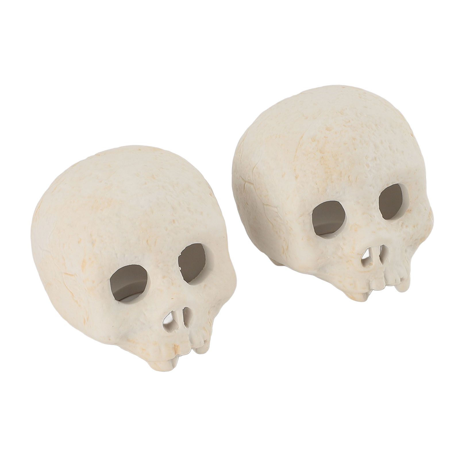2 Pcs Skull Fire Log Ceramic Fireproof Fire Pit Skull for Holiday Themed Party view 5