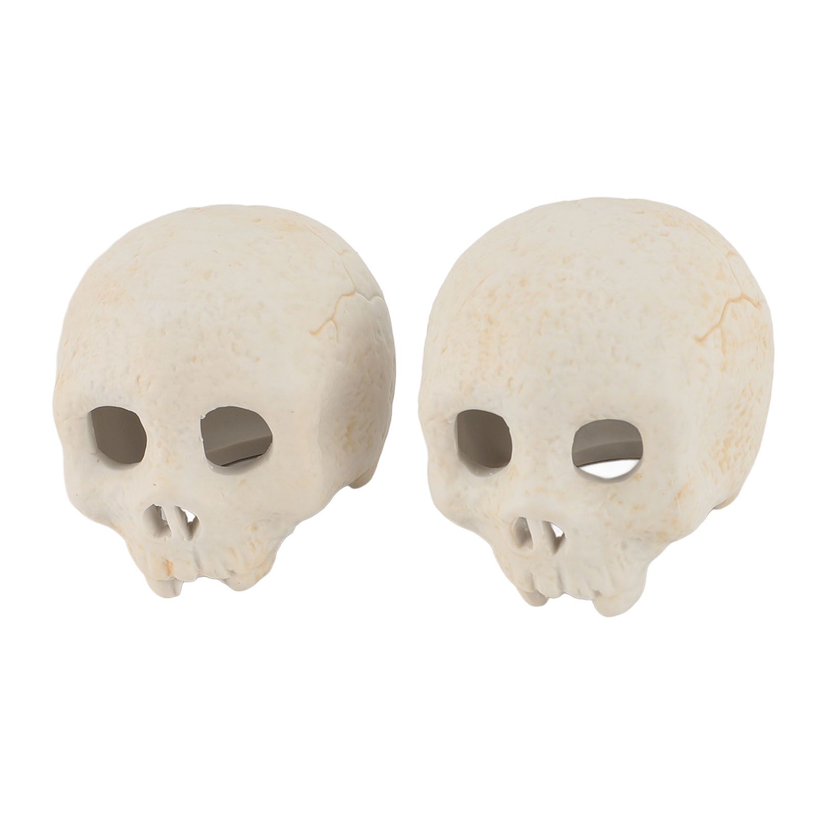 2 Pcs Skull Fire Log Ceramic Fireproof Fire Pit Skull for Holiday Themed Party view 6