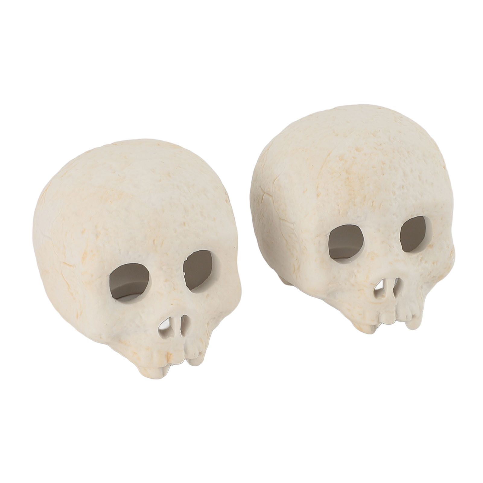 2 Pcs Skull Fire Log Ceramic Fireproof Fire Pit Skull for Holiday Themed Party view 8