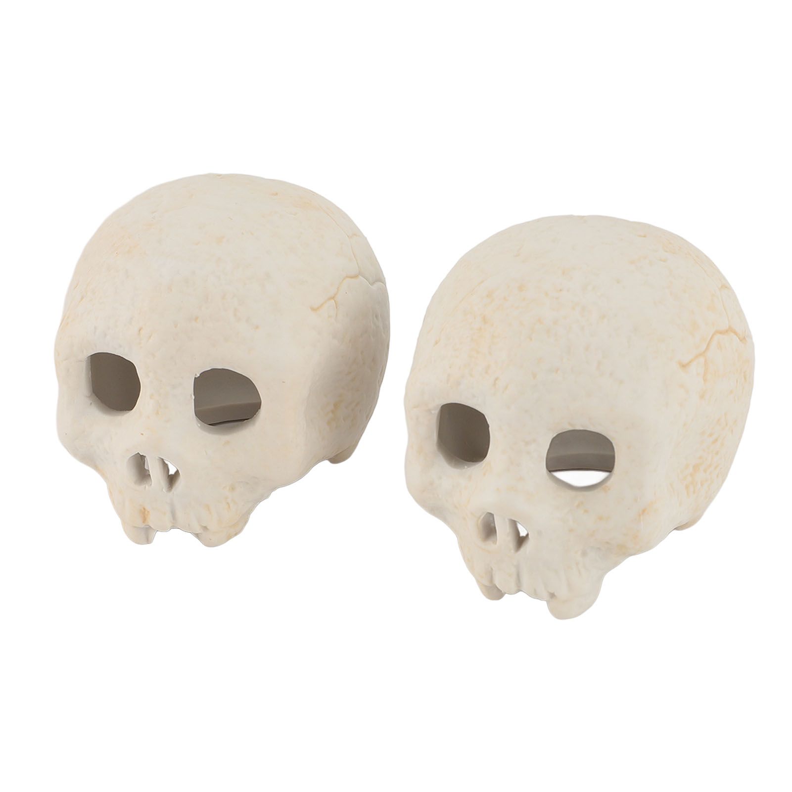 2 Pcs Skull Fire Log Ceramic Fireproof Fire Pit Skull for Holiday Themed Party view 9