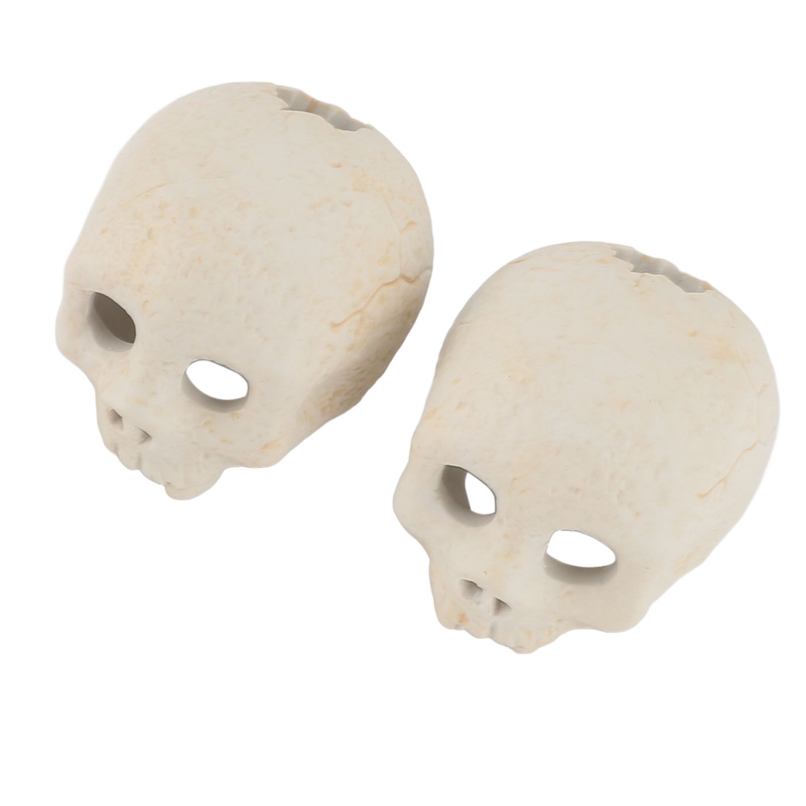 2 Pcs Skull Fire Log Ceramic Fireproof Fire Pit Skull for Holiday Themed Party view 10