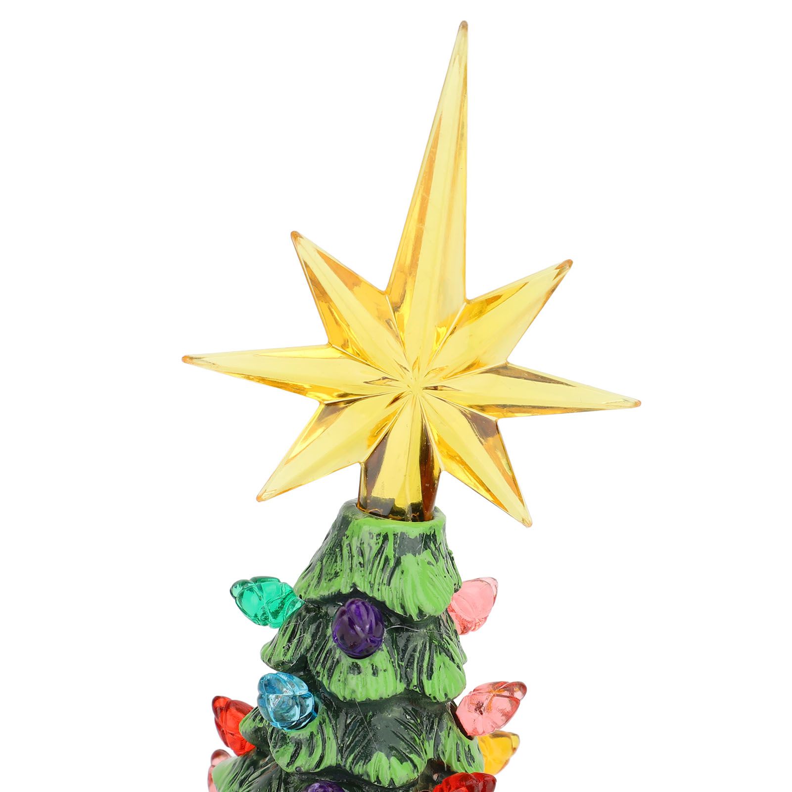 Dwarf Xmas Tree Decoration Resin Colorful Light Compact Gnomes Xmas Tree view 2