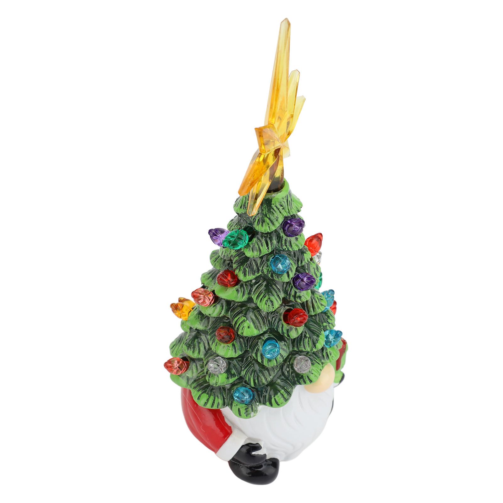 Dwarf Xmas Tree Decoration Resin Colorful Light Compact Gnomes Xmas Tree view 8