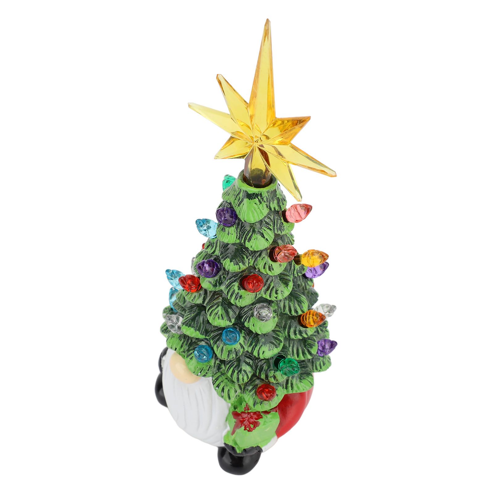 Dwarf Xmas Tree Decoration Resin Colorful Light Compact Gnomes Xmas Tree view 9