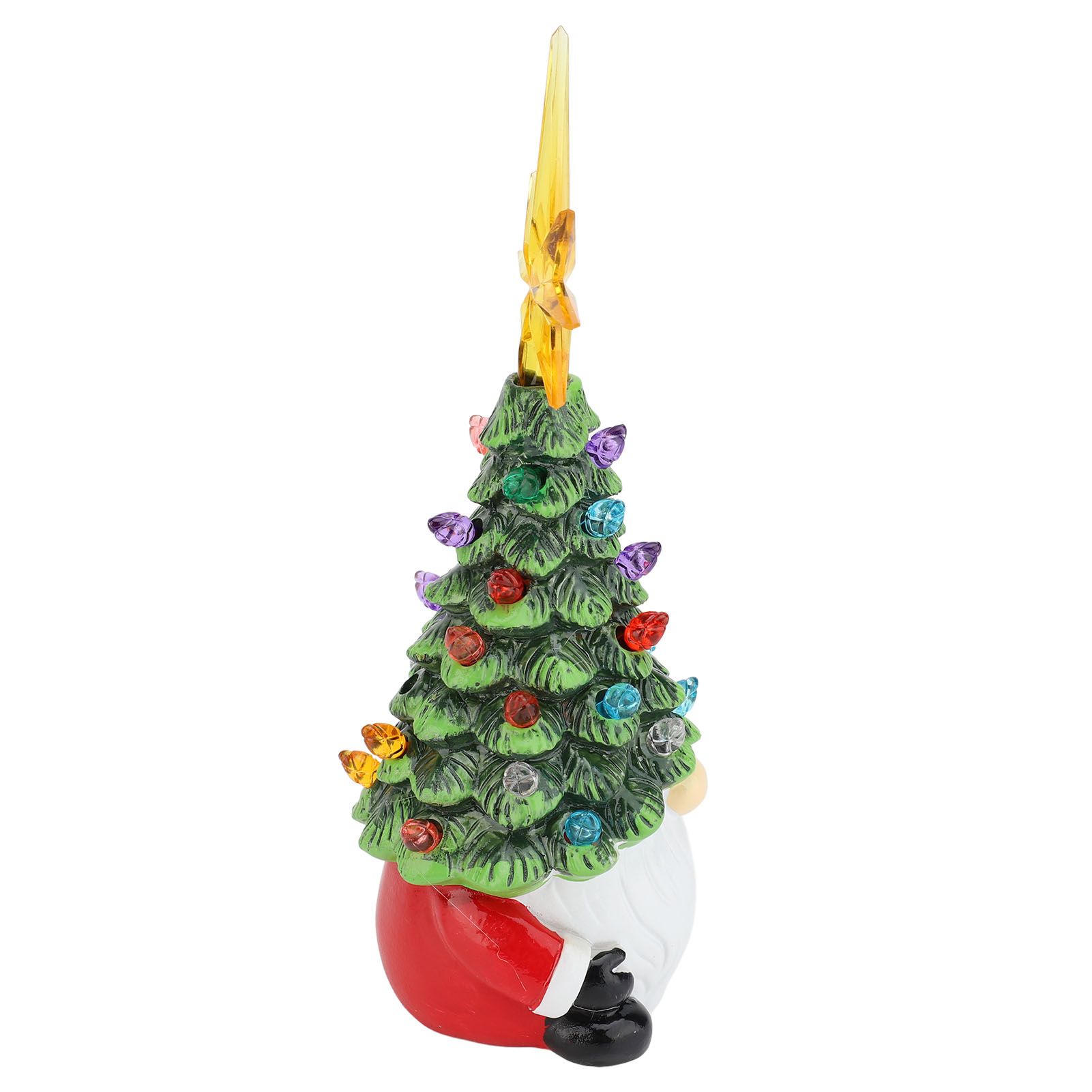 Dwarf Xmas Tree Decoration Resin Colorful Light Compact Gnomes Xmas Tree view 10