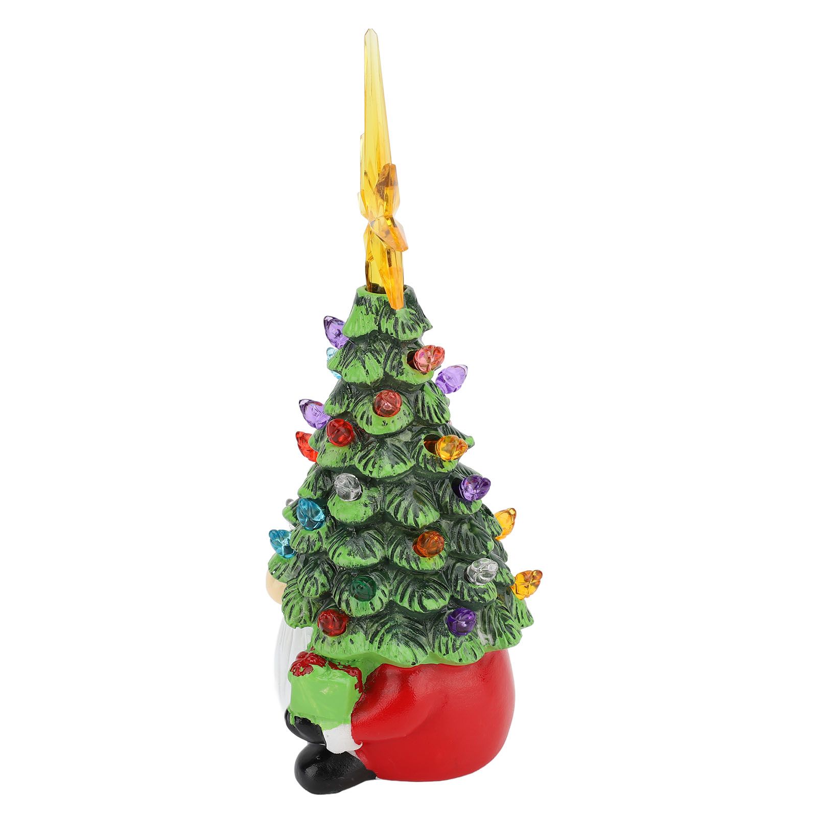 Dwarf Xmas Tree Decoration Resin Colorful Light Compact Gnomes Xmas Tree view 11