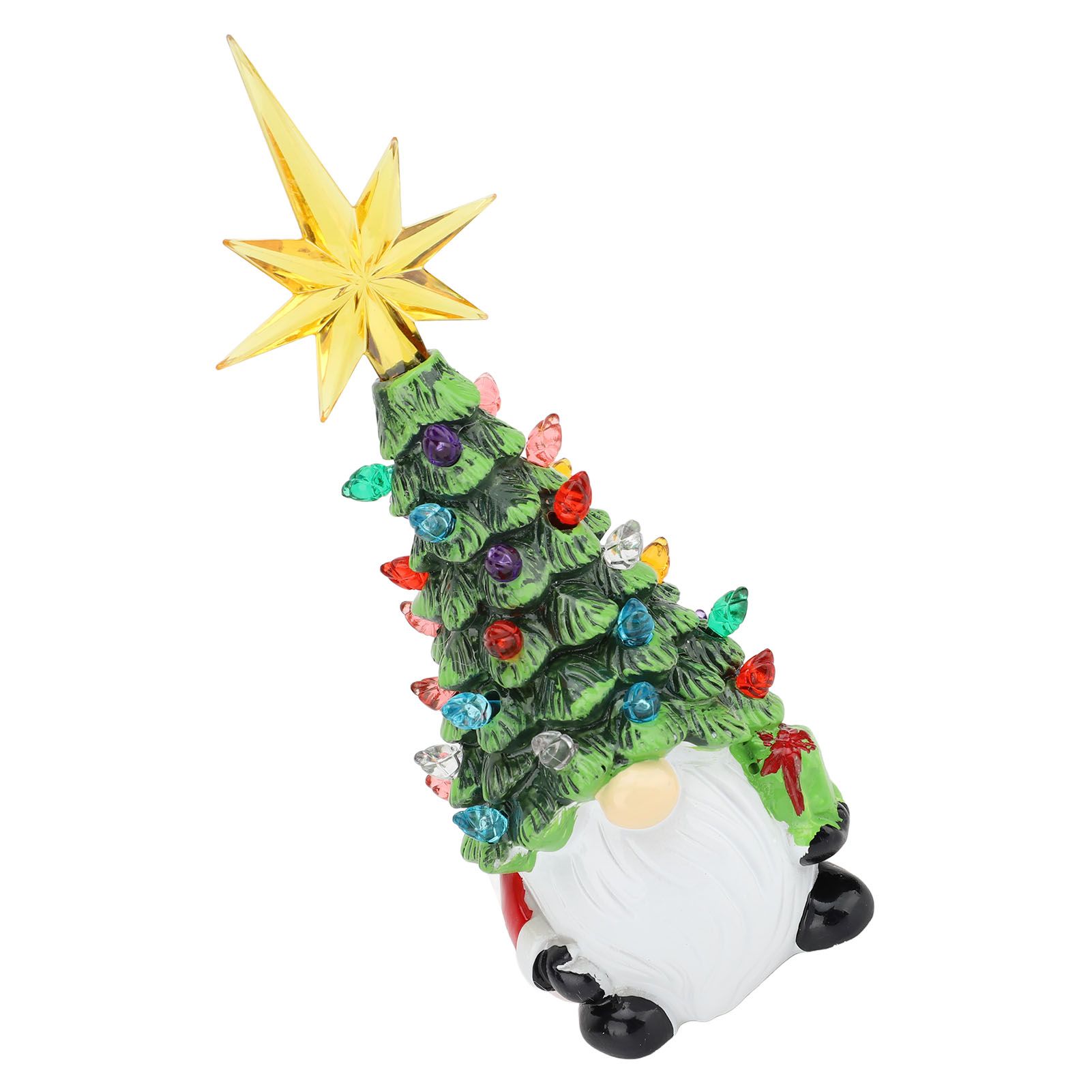 Dwarf Xmas Tree Decoration Resin Colorful Light Compact Gnomes Xmas Tree view 12