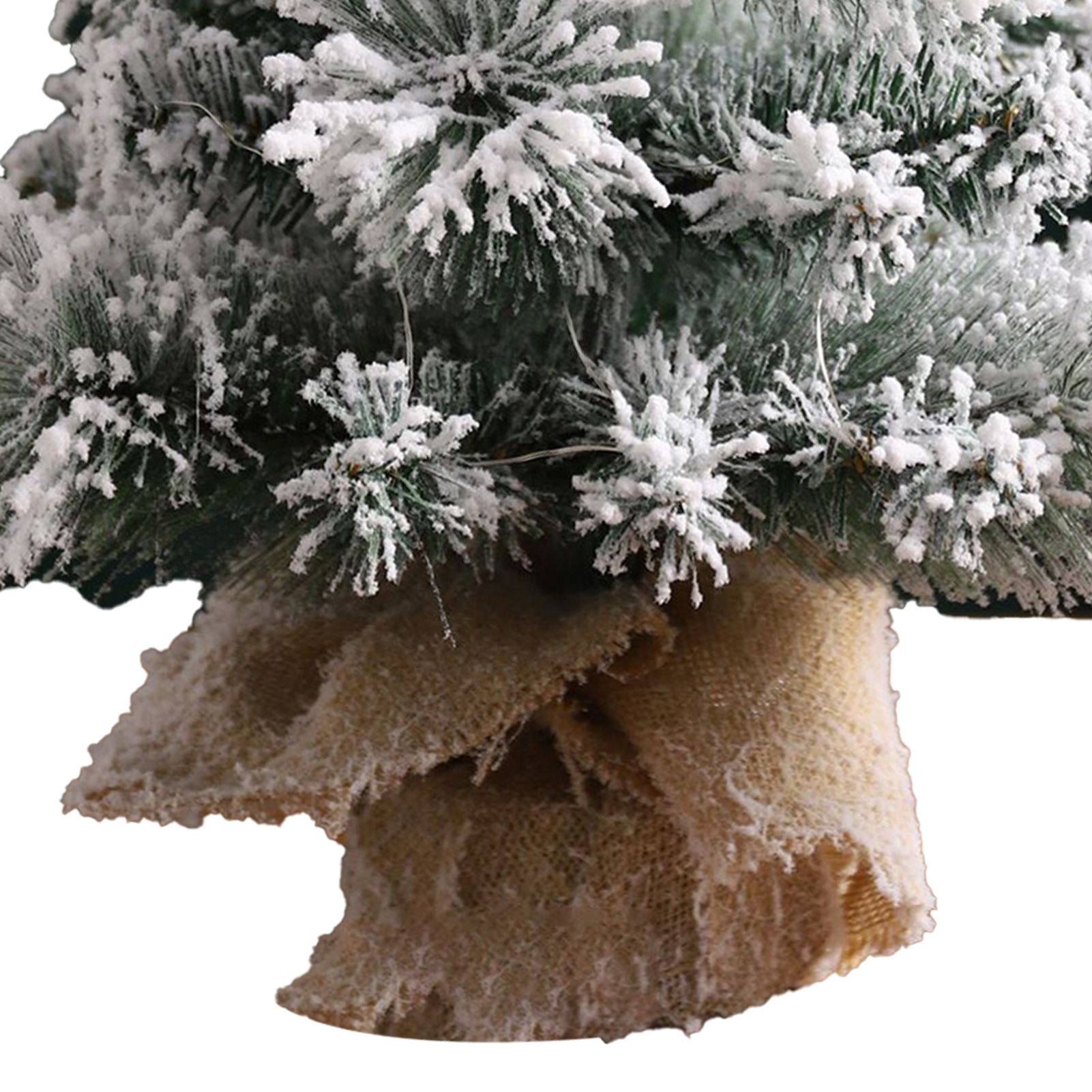 17.7in Artificial Mini Xmas Tree Snow Flocked Artificial Pine Xmas Tree for view 2