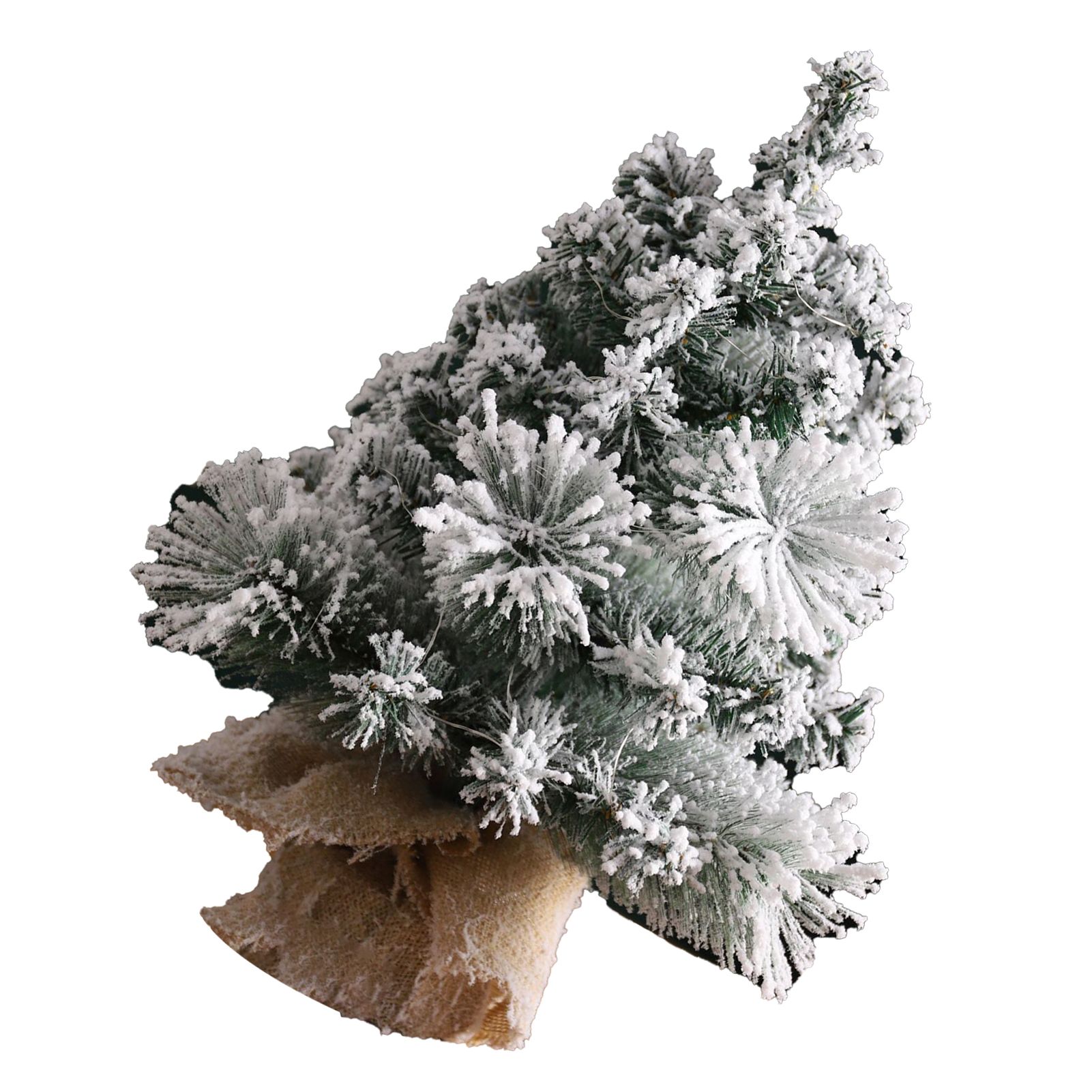 17.7in Artificial Mini Xmas Tree Snow Flocked Artificial Pine Xmas Tree for view 4