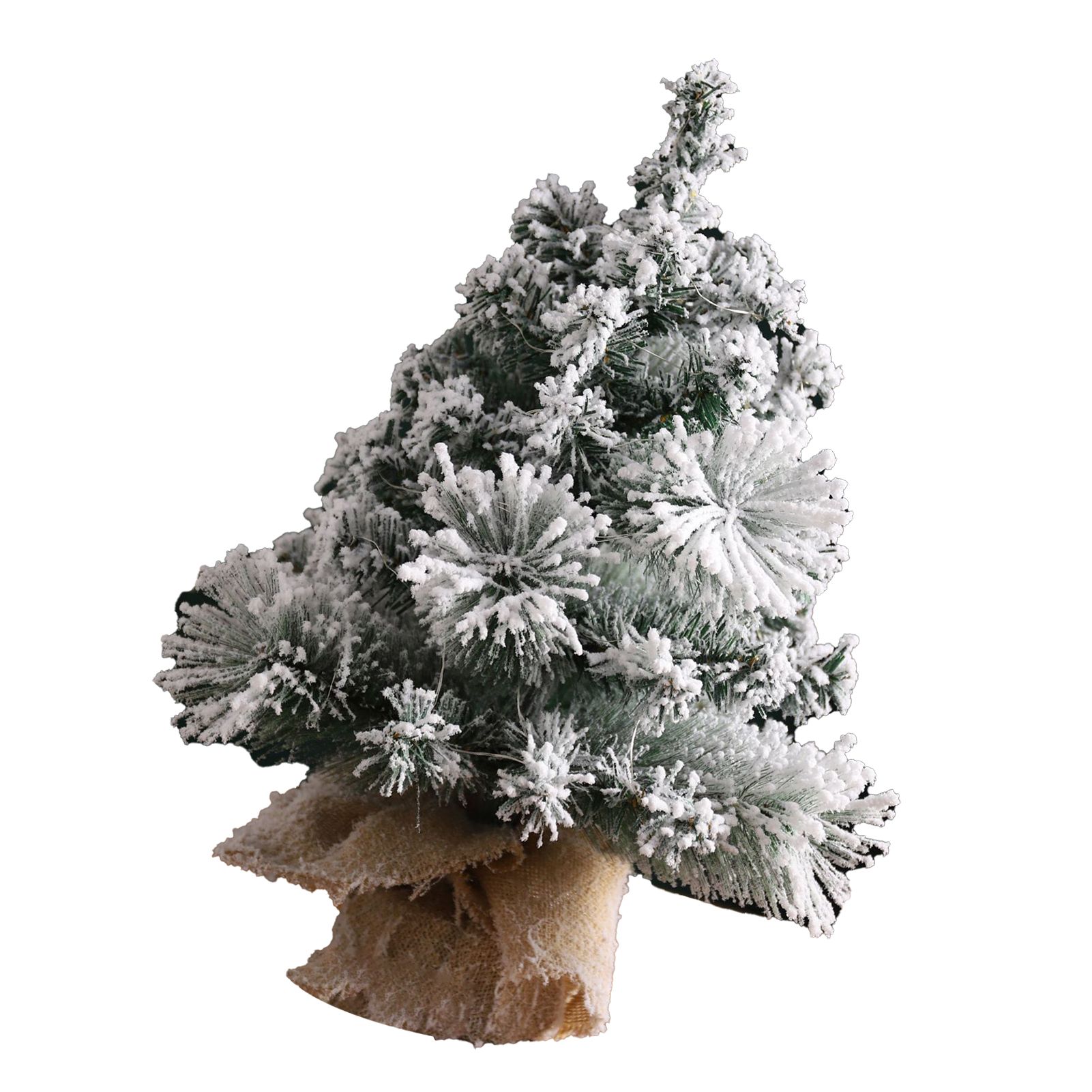 17.7in Artificial Mini Xmas Tree Snow Flocked Artificial Pine Xmas Tree for view 6