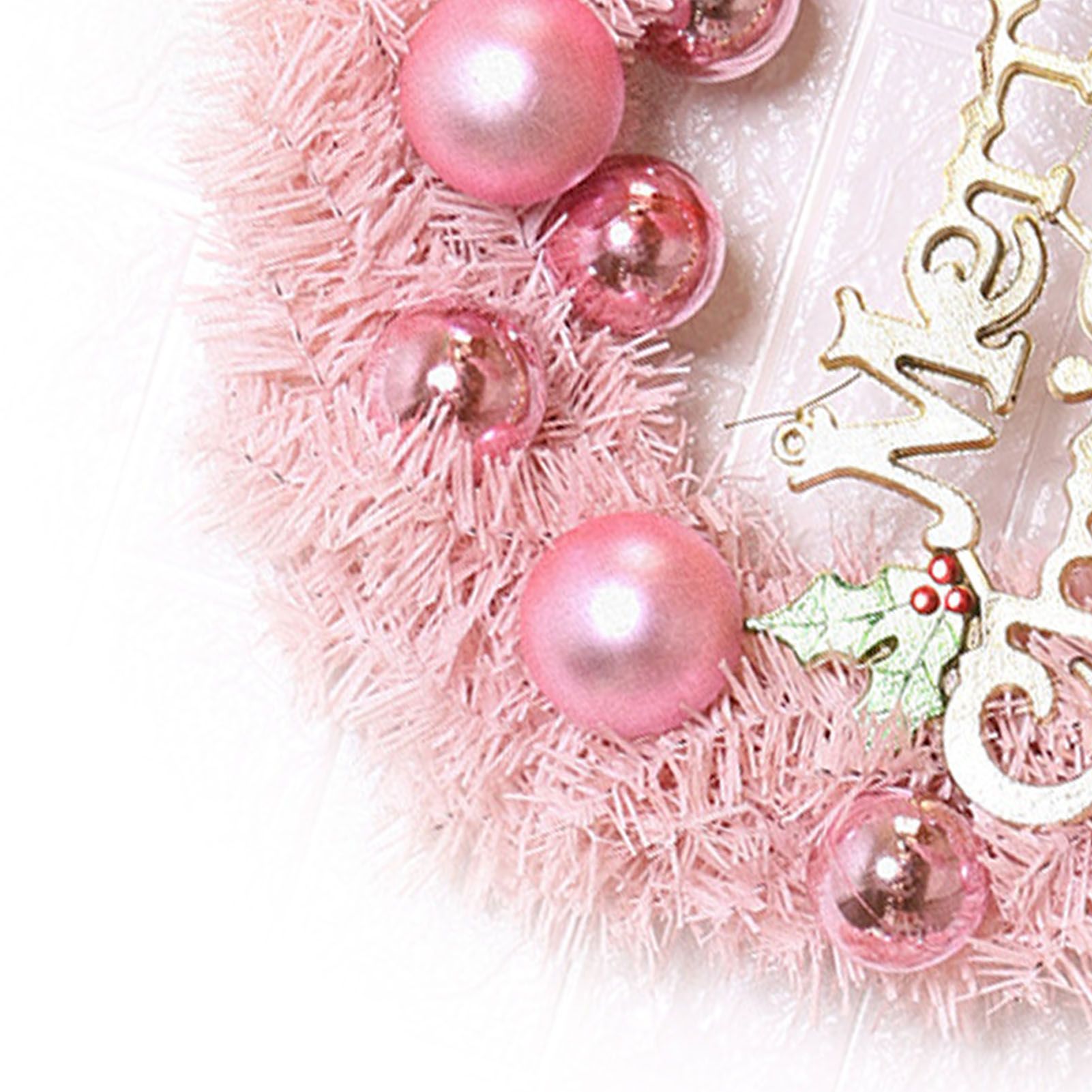 Xmas Wreath for Front Door PVC Xmas Wreath Decoration with Balls Ornaments for view 7