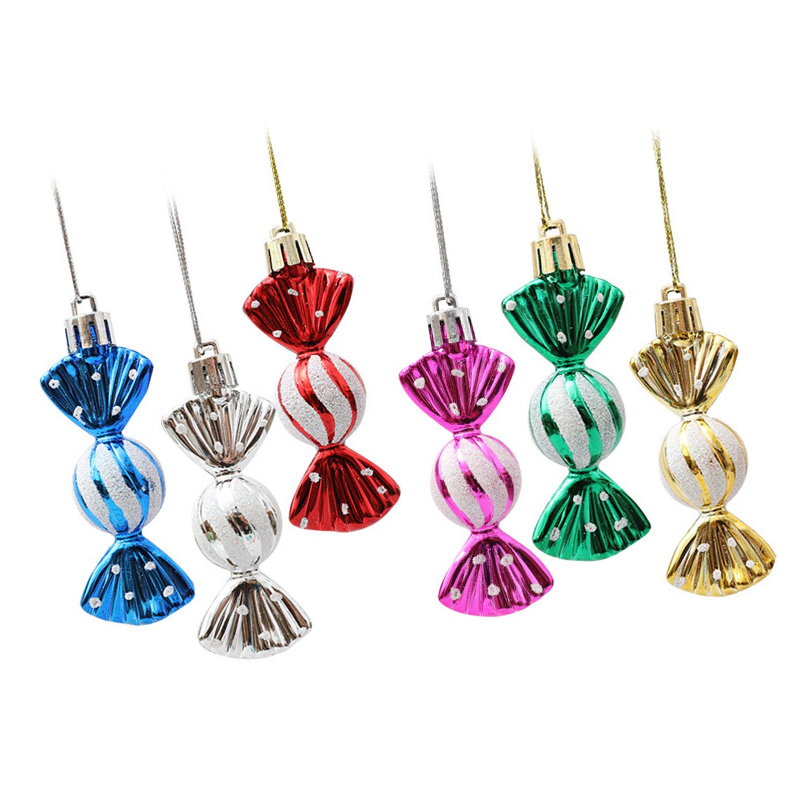 6pcs Tree Candy Ornaments Colorful Round Hanging Candies Decorations for Home view 4
