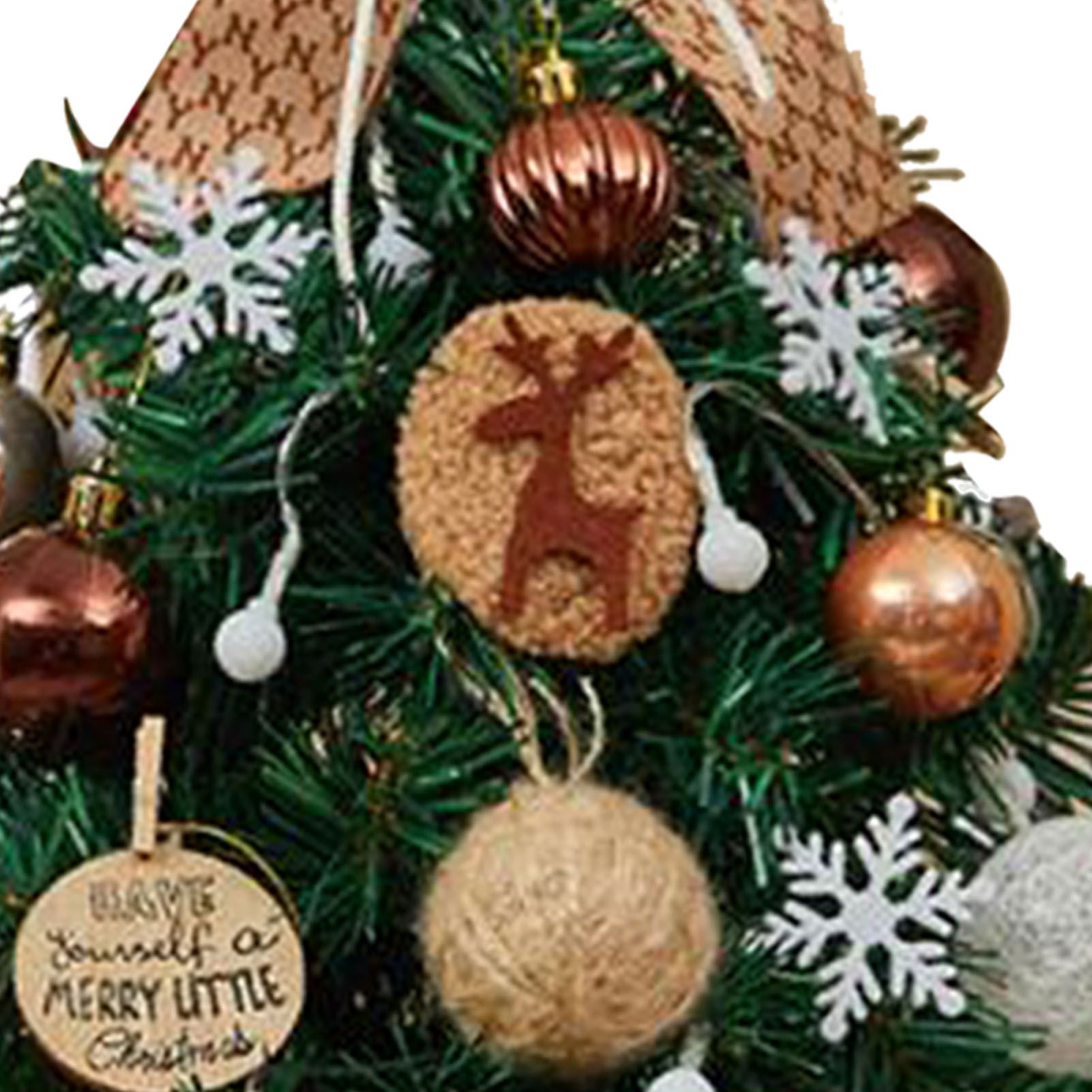Mini Xmas Tree with Deer Horn Adjustable Light Strings Tabletop Small Destop view 5