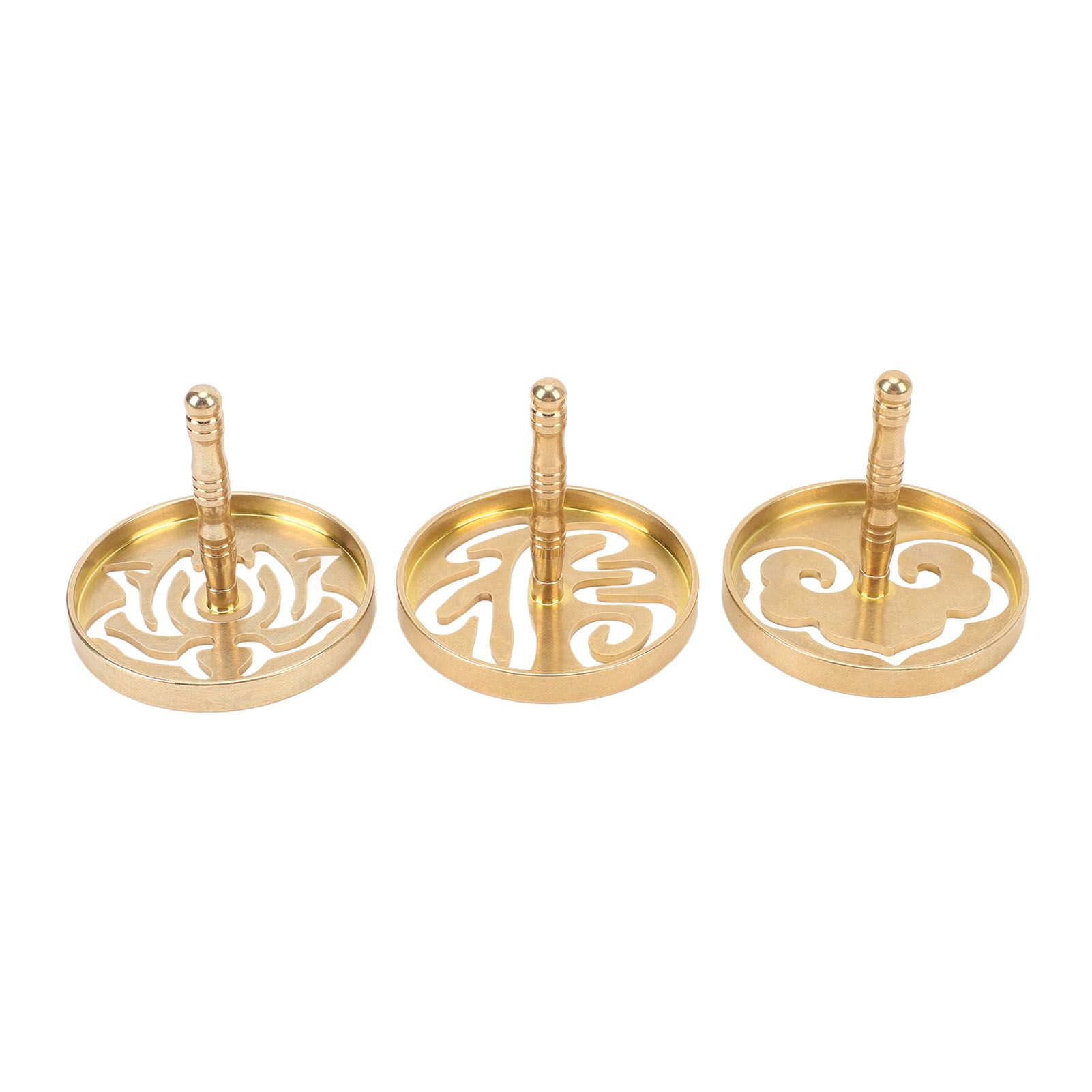 3pcs Incense Press Tool Brass Incense Shaping Tool for Yoga Meditation Home view 3