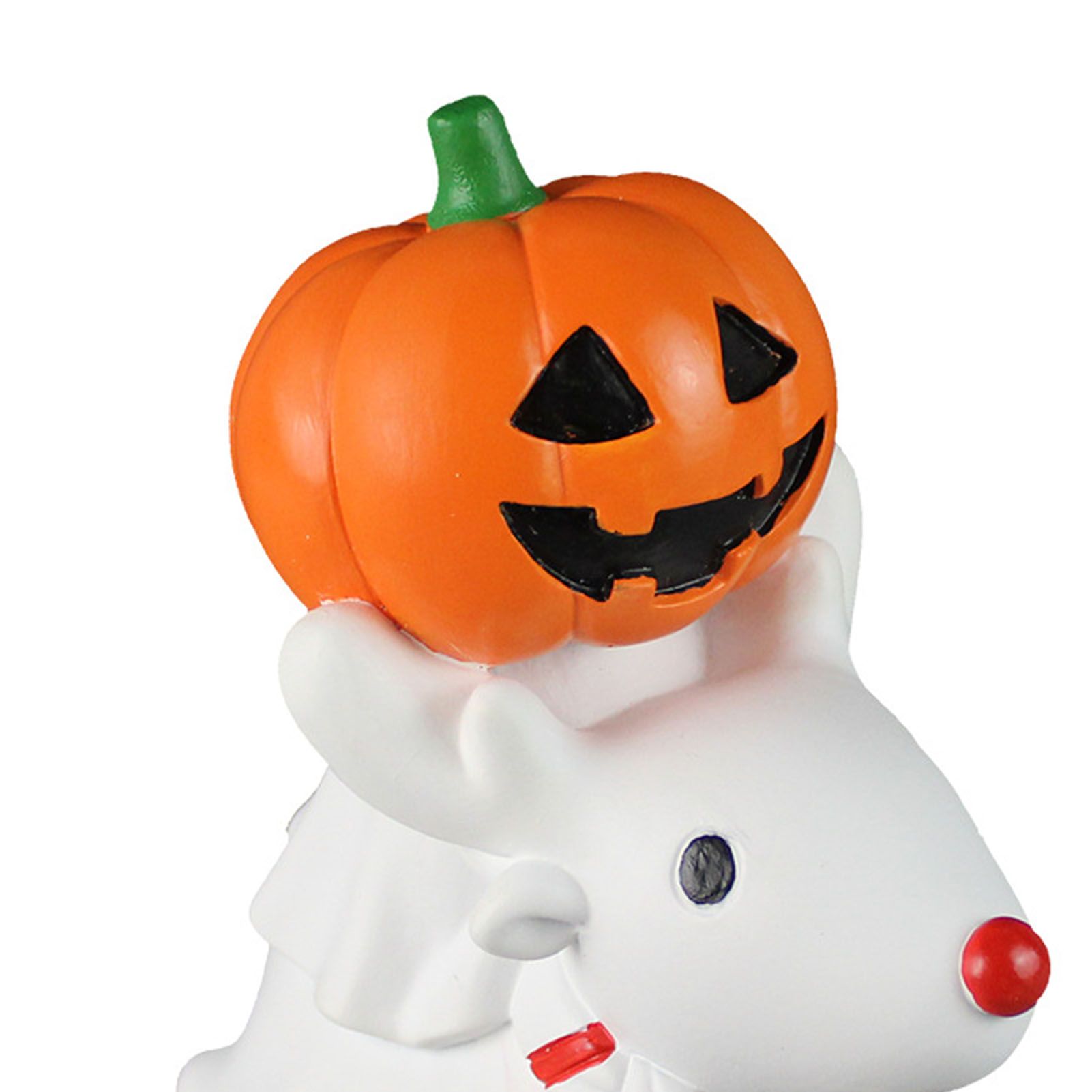 Miniature Pumpkin Ghost Ornament Gothic Style Pumpkin Figurine Table Decor for view 2