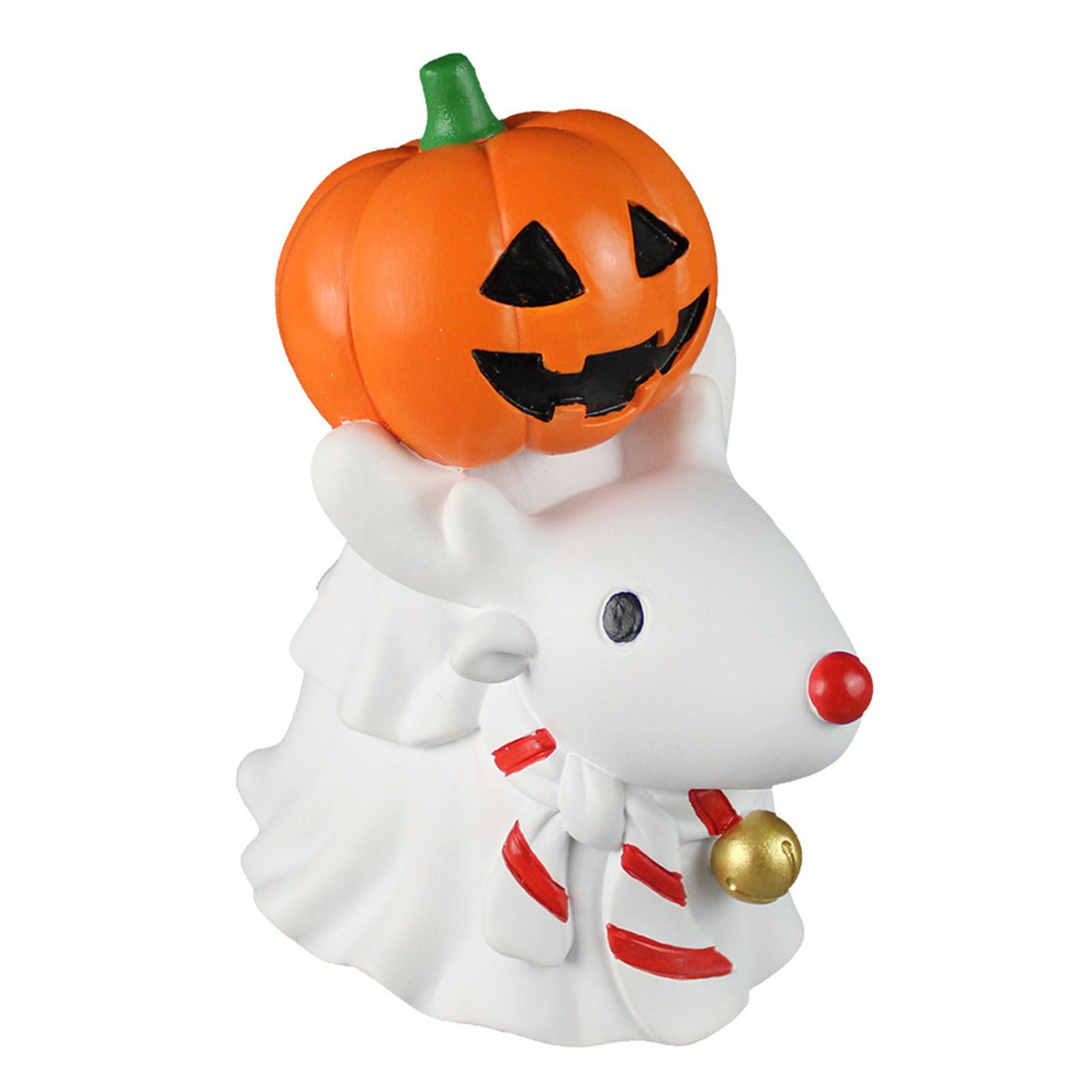 Miniature Pumpkin Ghost Ornament Gothic Style Pumpkin Figurine Table Decor for view 3