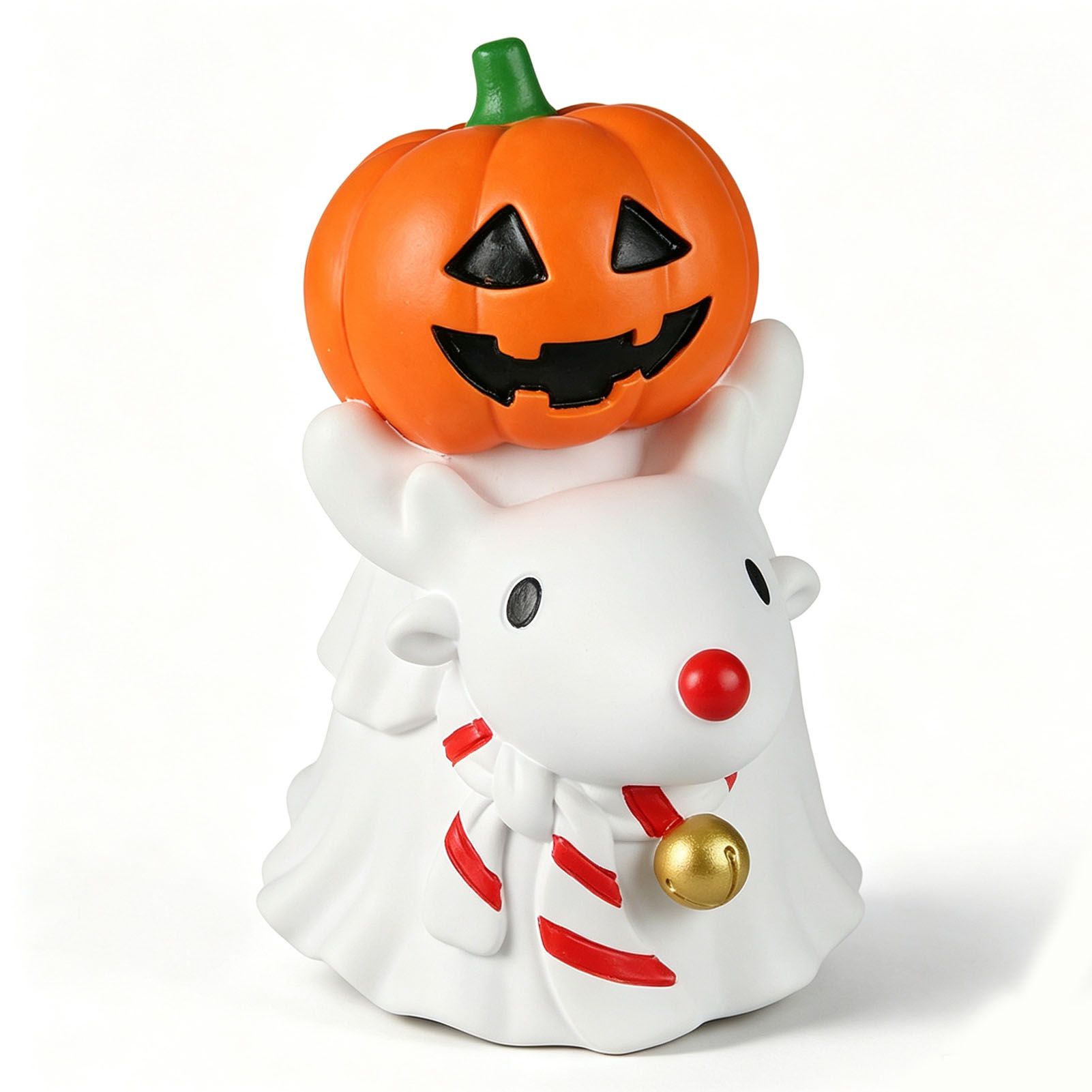 Miniature Pumpkin Ghost Ornament Gothic Style Pumpkin Figurine Table Decor for view 4