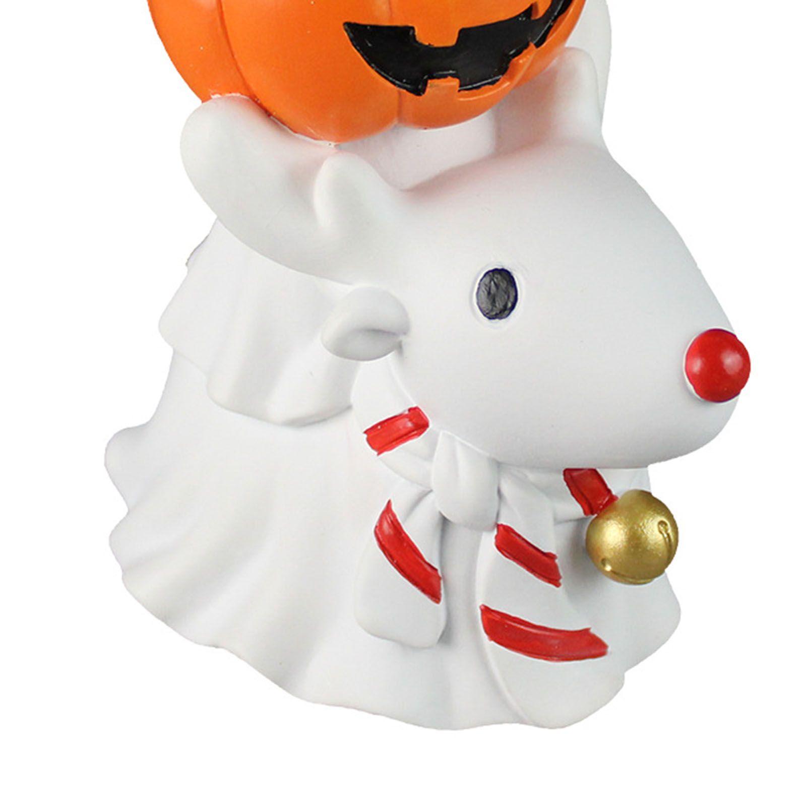Miniature Pumpkin Ghost Ornament Gothic Style Pumpkin Figurine Table Decor for view 5