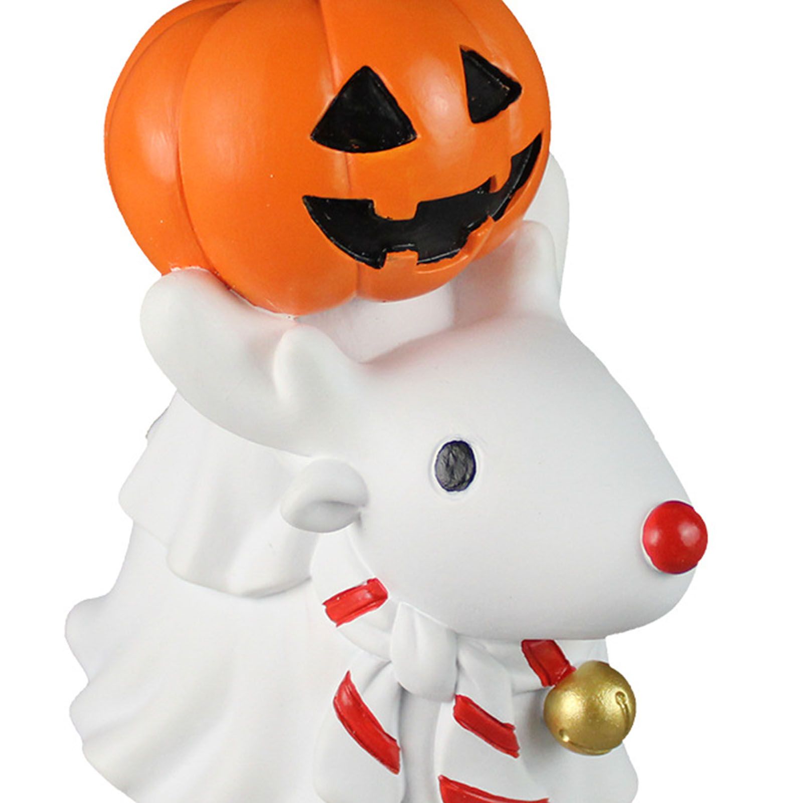 Miniature Pumpkin Ghost Ornament Gothic Style Pumpkin Figurine Table Decor for view 7