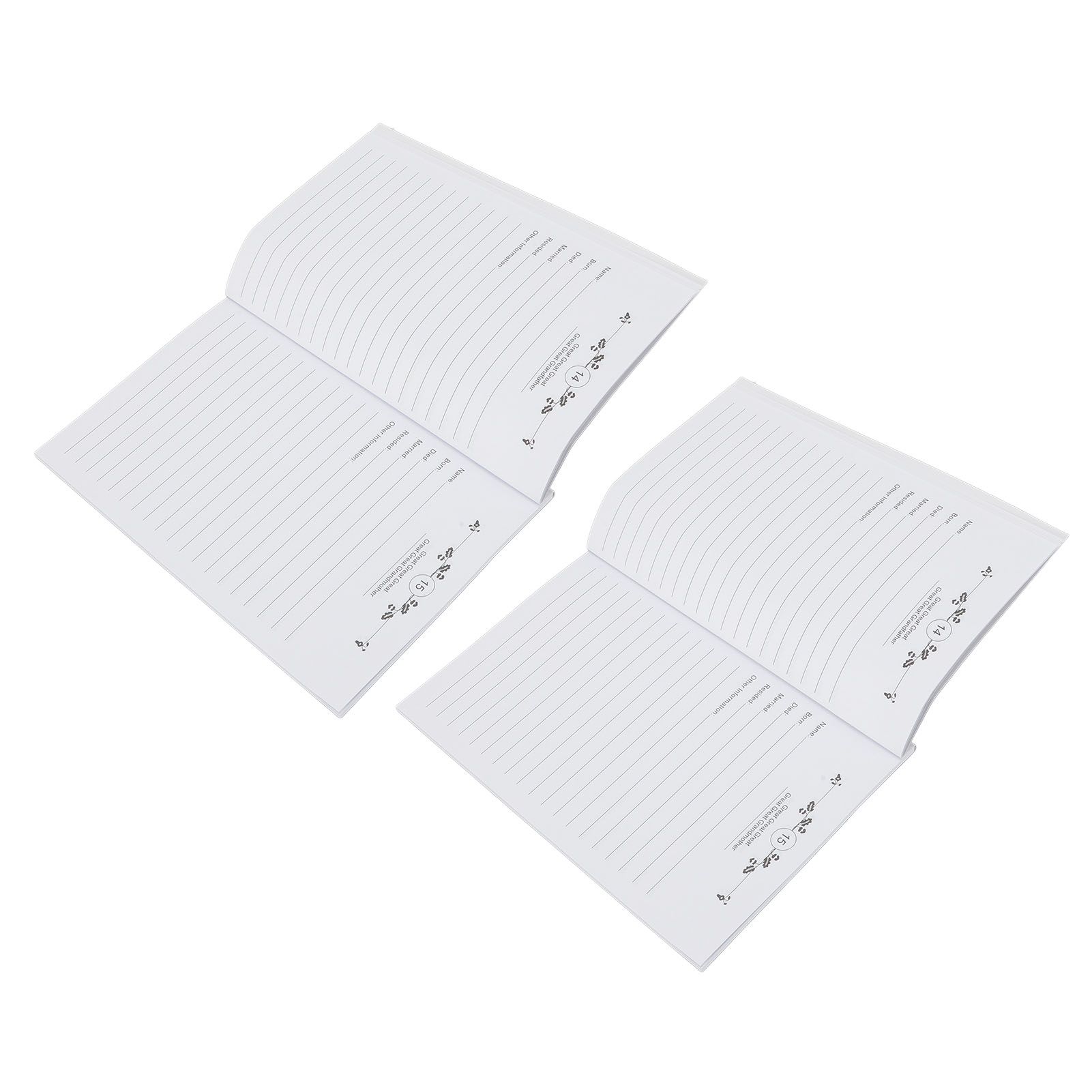 2pcs Family Tree Notebook for Further Family Research Record Book Student view 9