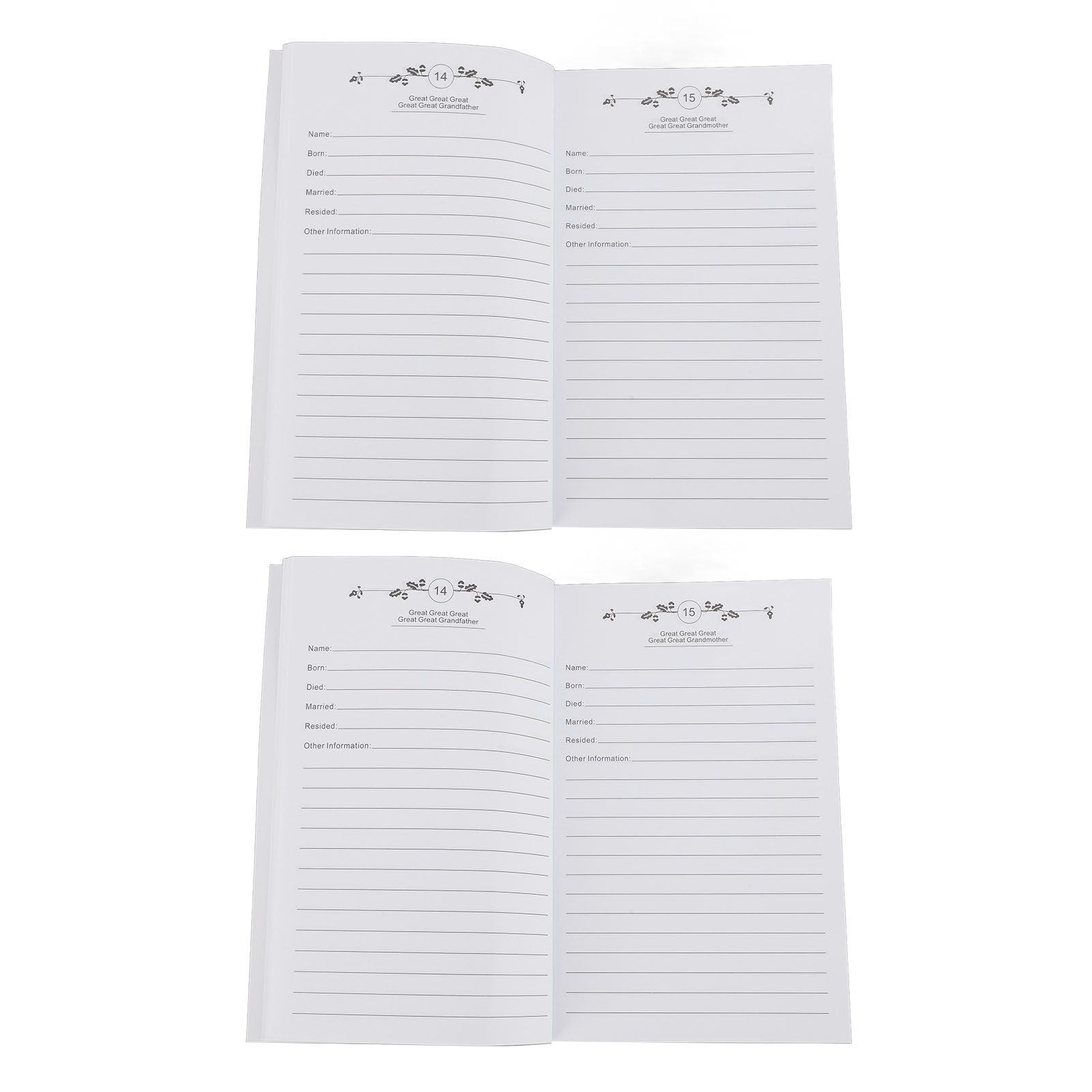2pcs Family Tree Notebook for Further Family Research Record Book Student view 11