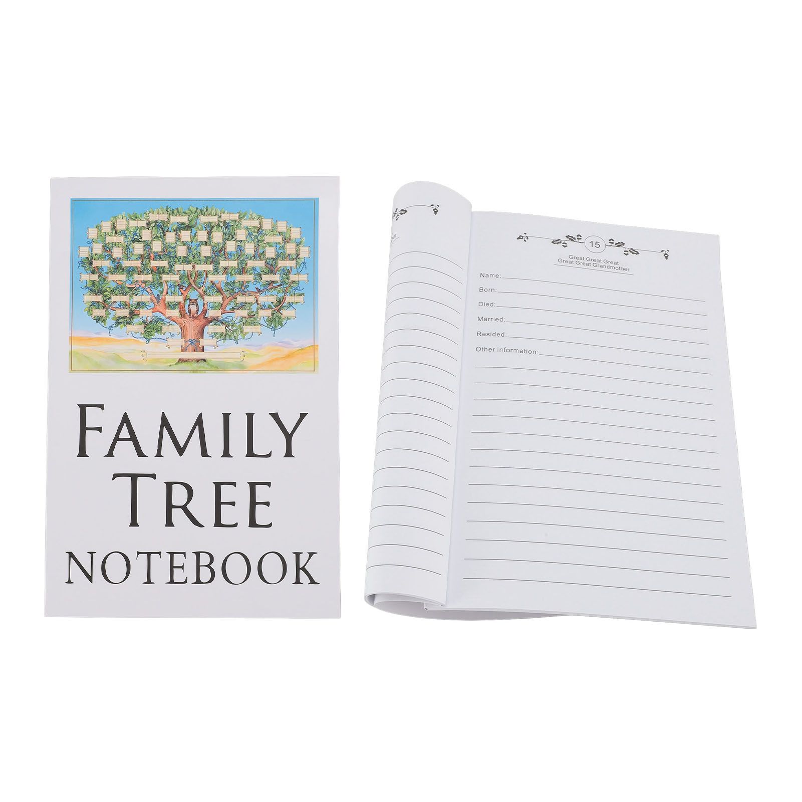 2pcs Family Tree Notebook for Further Family Research Record Book Student view 12