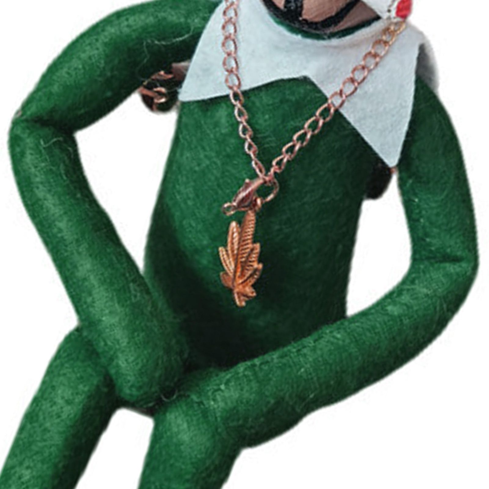 Xmas Elf Hand Made Resin Non Woven Fabric Holiday Elf Doll for Festival Home view 2