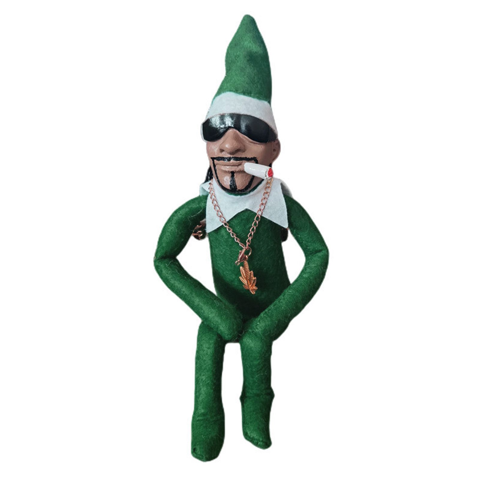 Xmas Elf Hand Made Resin Non Woven Fabric Holiday Elf Doll for Festival Home view 3