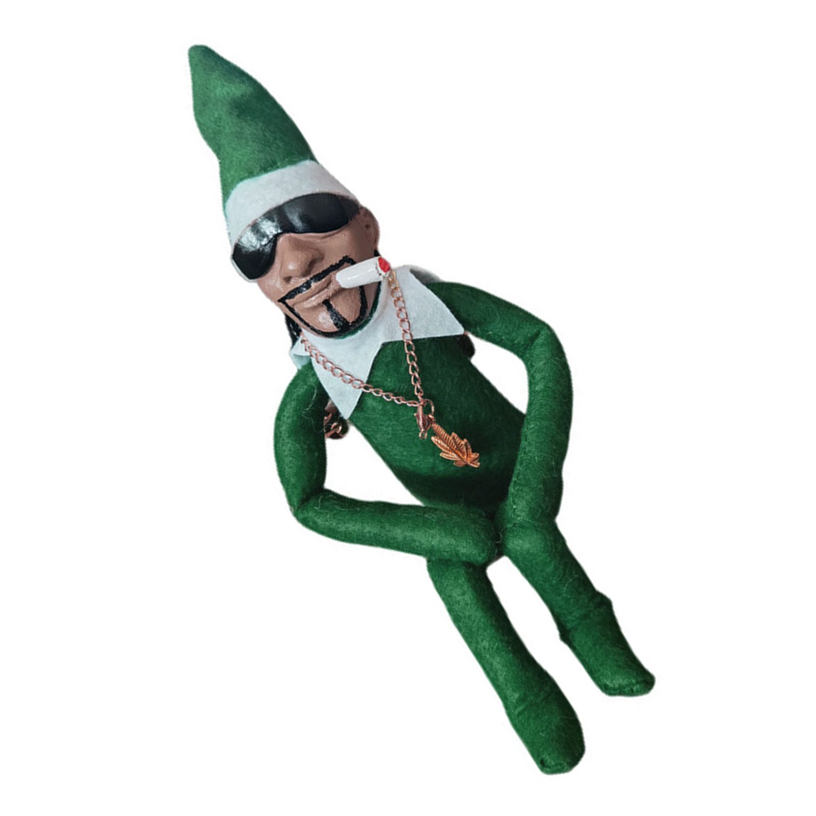Xmas Elf Hand Made Resin Non Woven Fabric Holiday Elf Doll for Festival Home view 4