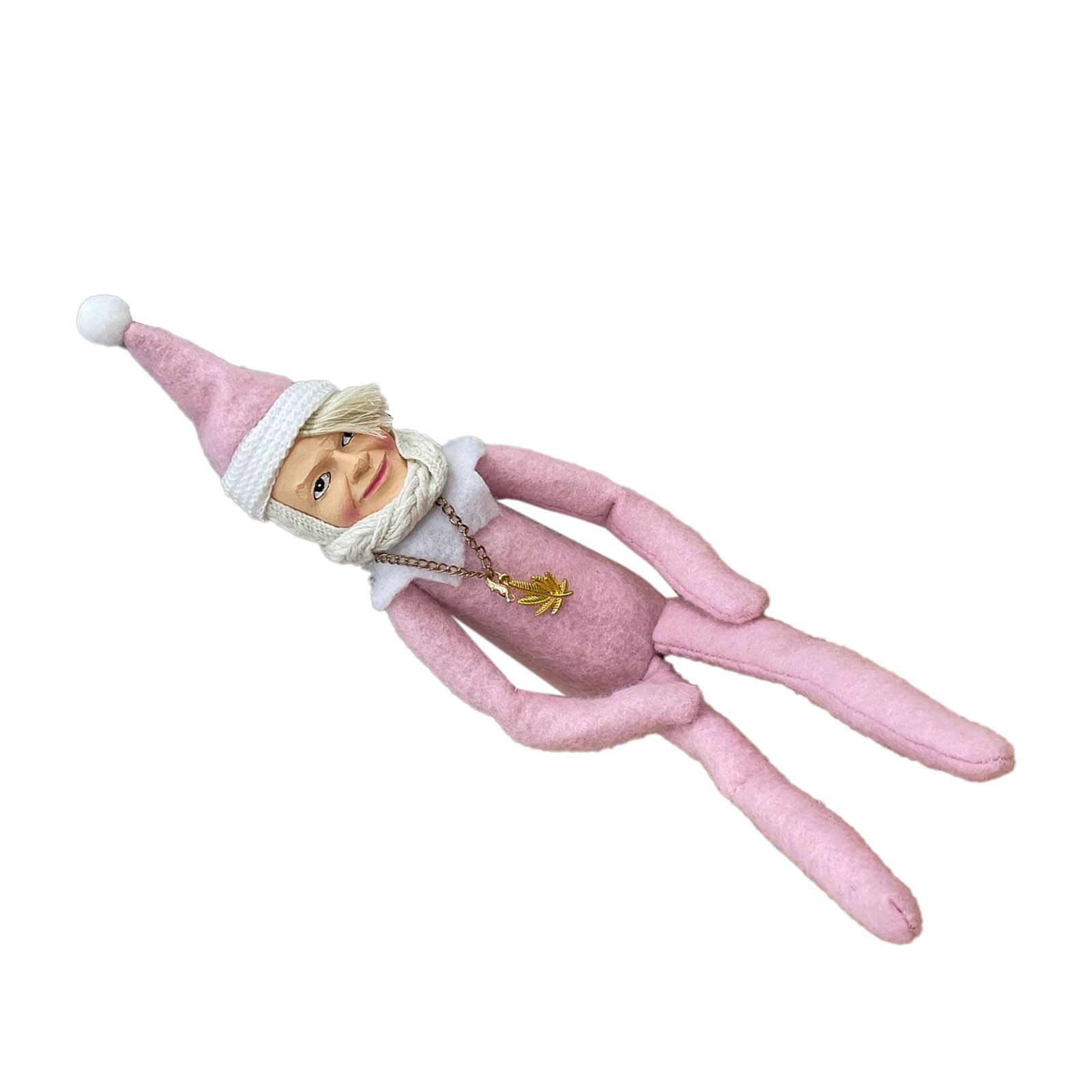 Xmas Elf Hand Made Resin Non Woven Fabric Holiday Elf Doll for Festival Home view 4