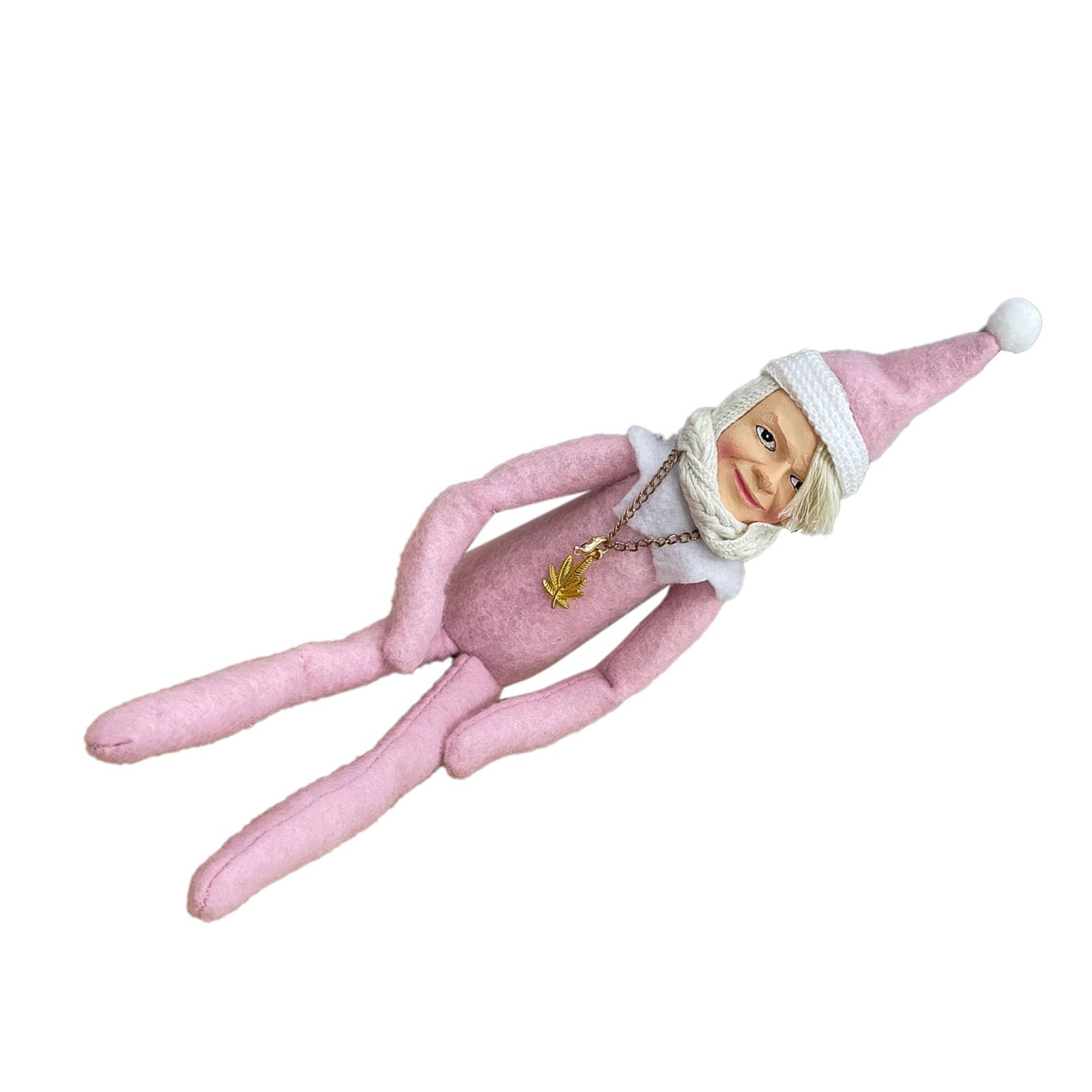 Xmas Elf Hand Made Resin Non Woven Fabric Holiday Elf Doll for Festival Home view 6