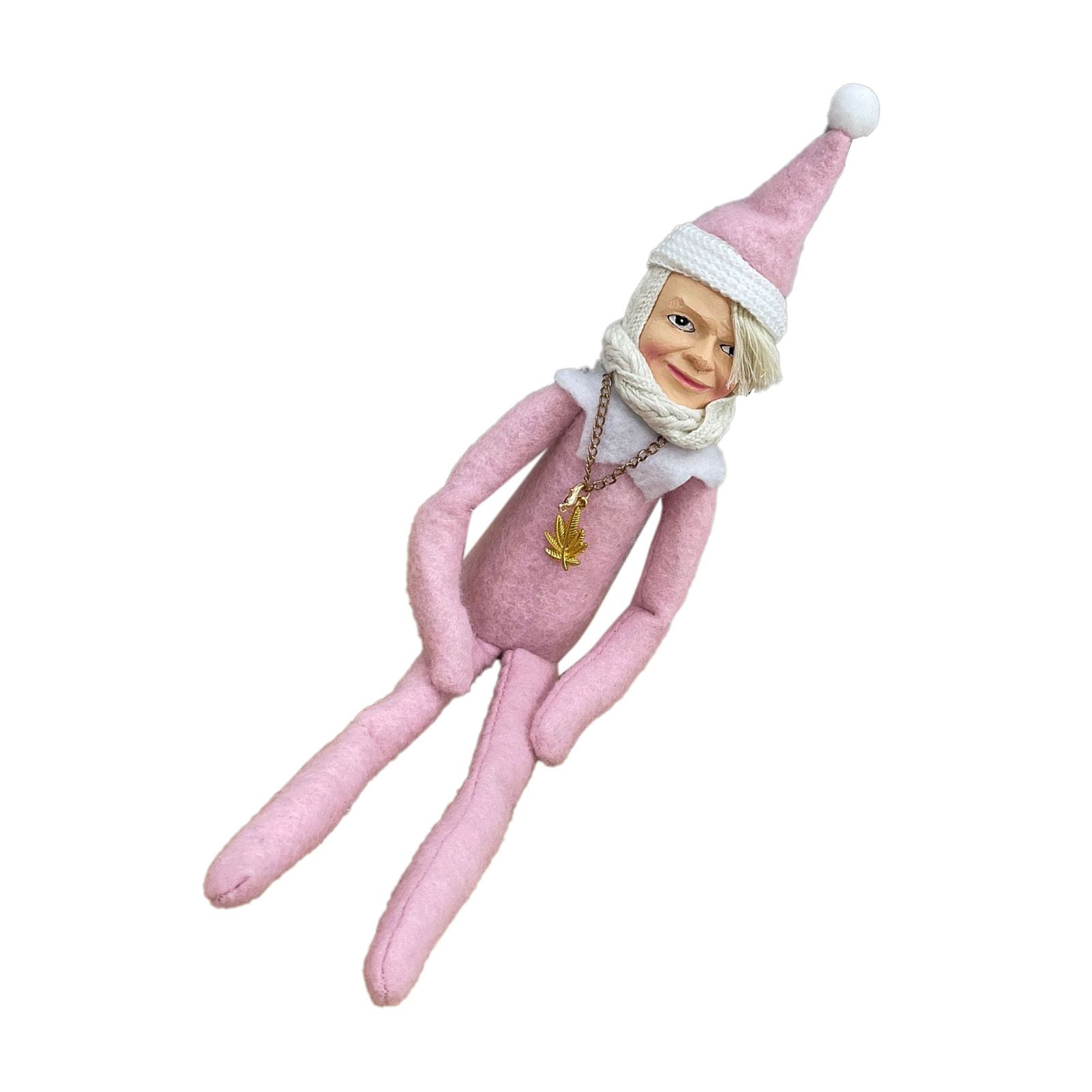 Xmas Elf Hand Made Resin Non Woven Fabric Holiday Elf Doll for Festival Home view 8
