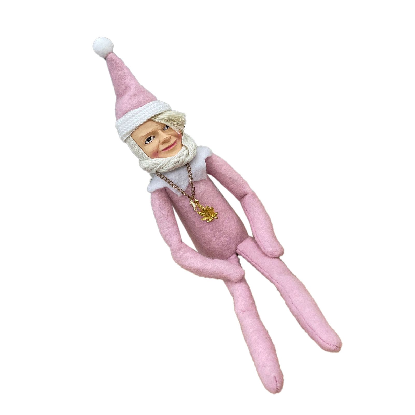 Xmas Elf Hand Made Resin Non Woven Fabric Holiday Elf Doll for Festival Home view 10