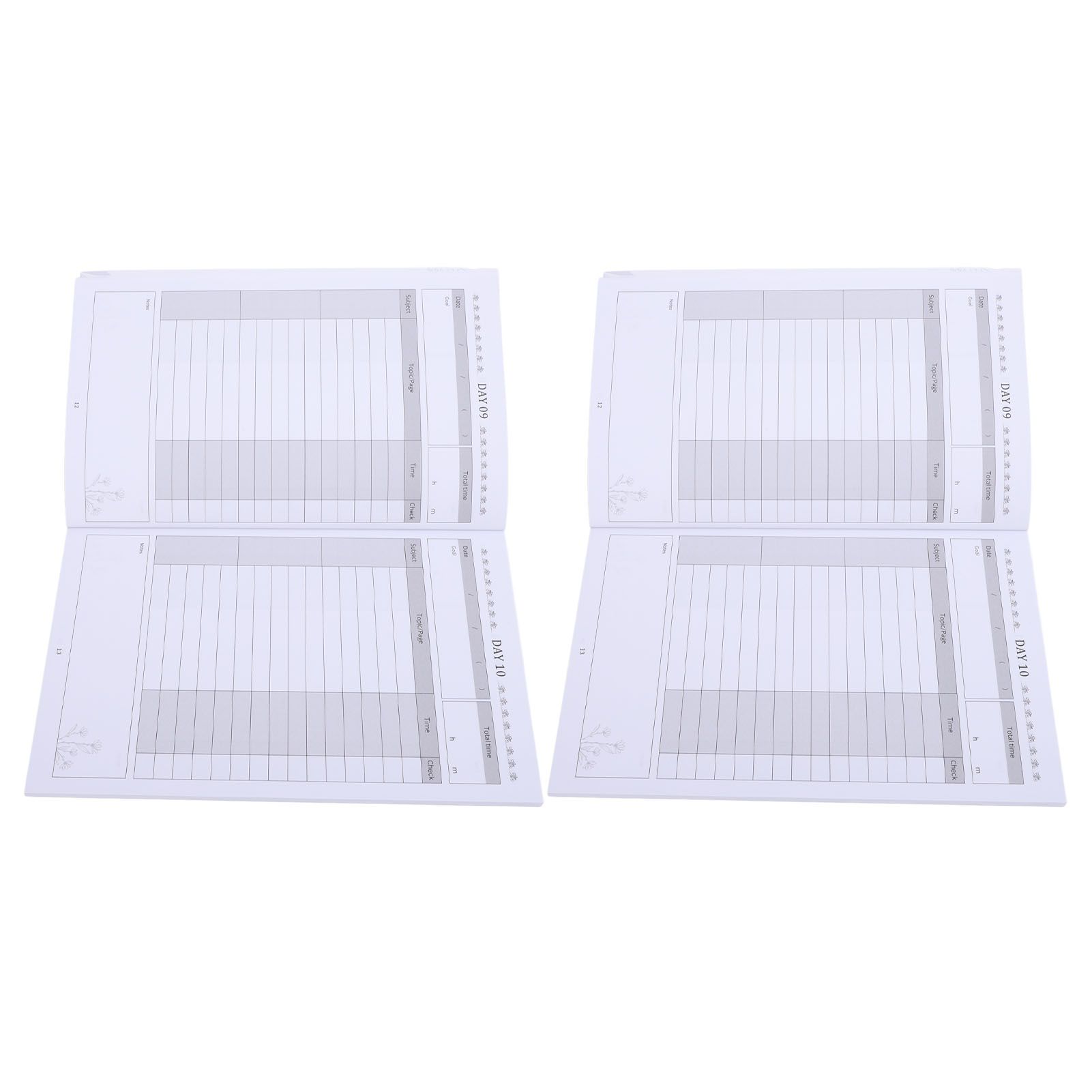 2pcs Notebook 30 Pages Double Sided Horizontal Ruled Journal Notebook for