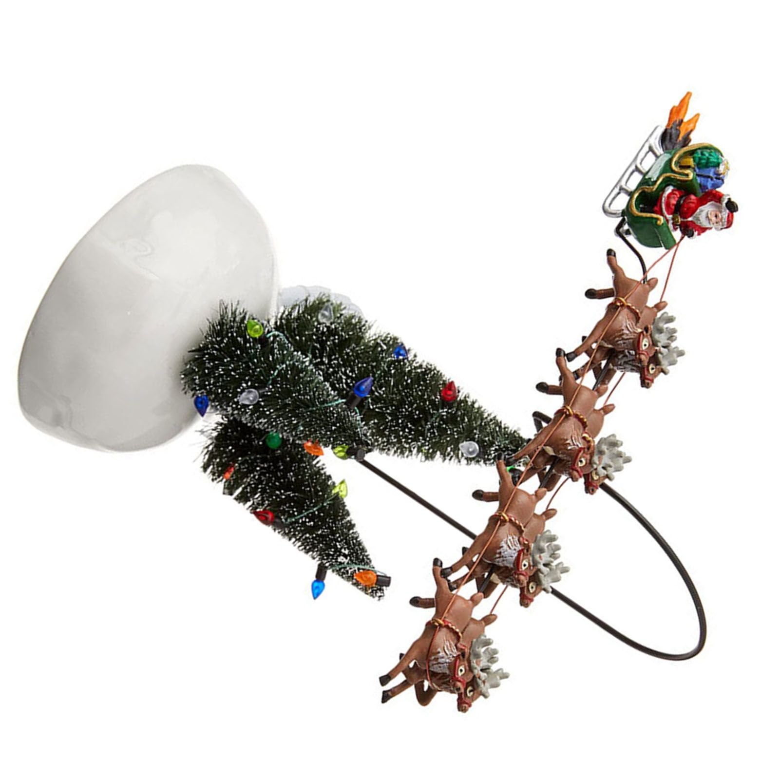 Xmas Doll Figurine Ornament Cute Look Resin Exquisite Craft Enhanced Ambience — image 1