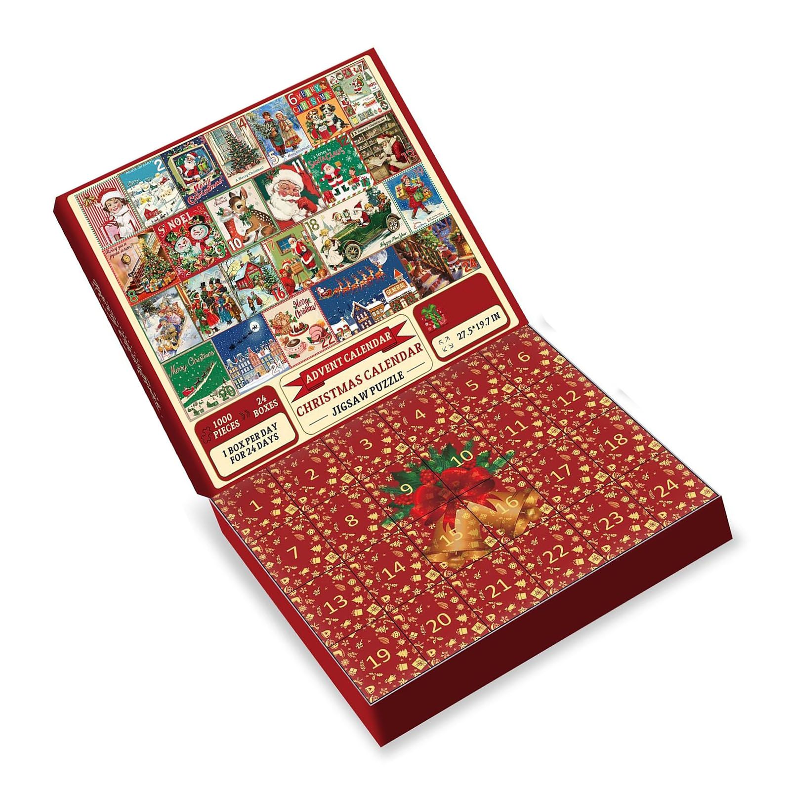 Xmas Calendar Puzzle Multiple Blind Box Interactive Educational Holiday