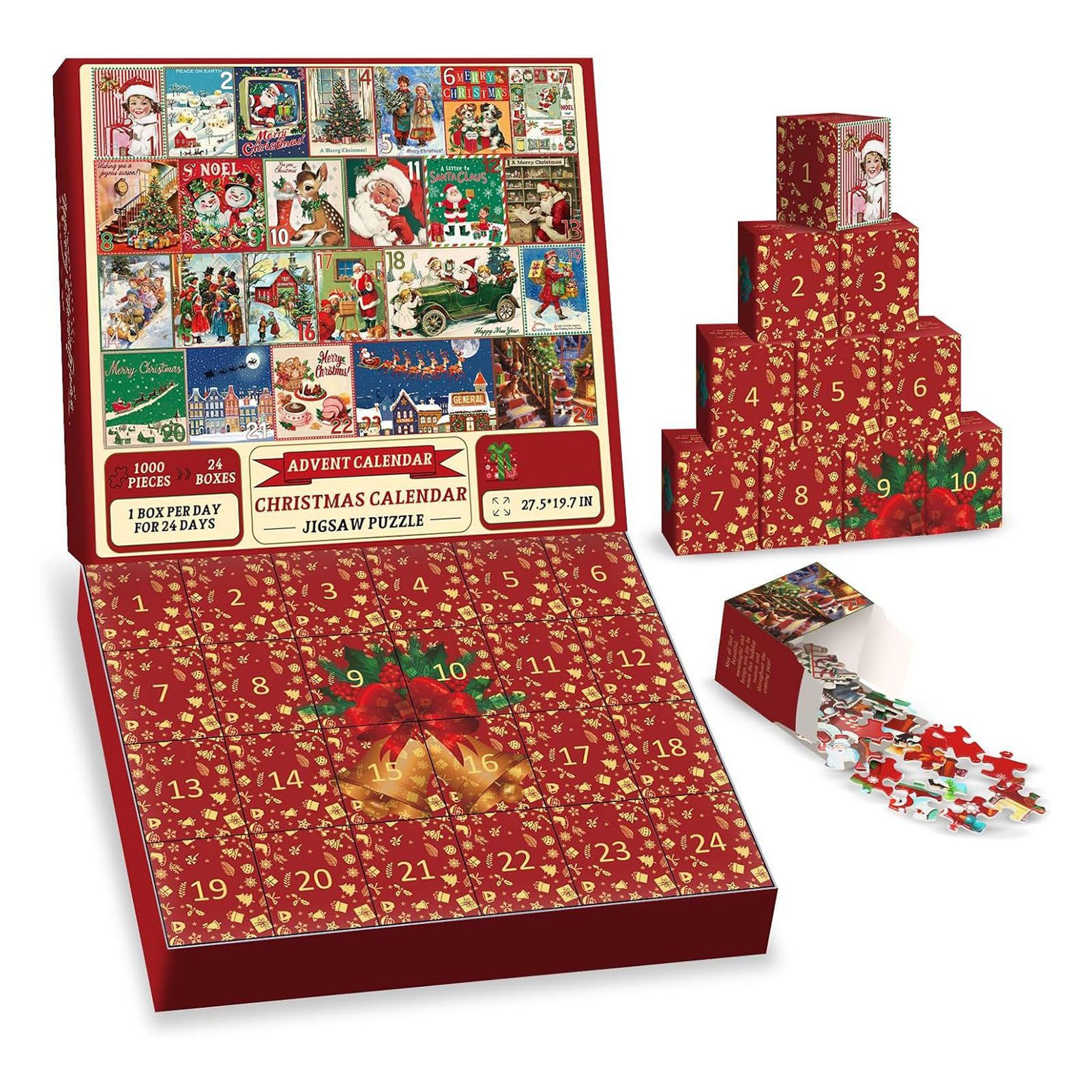 Xmas Calendar Puzzle Multiple Blind Box Interactive Educational Holiday view 3
