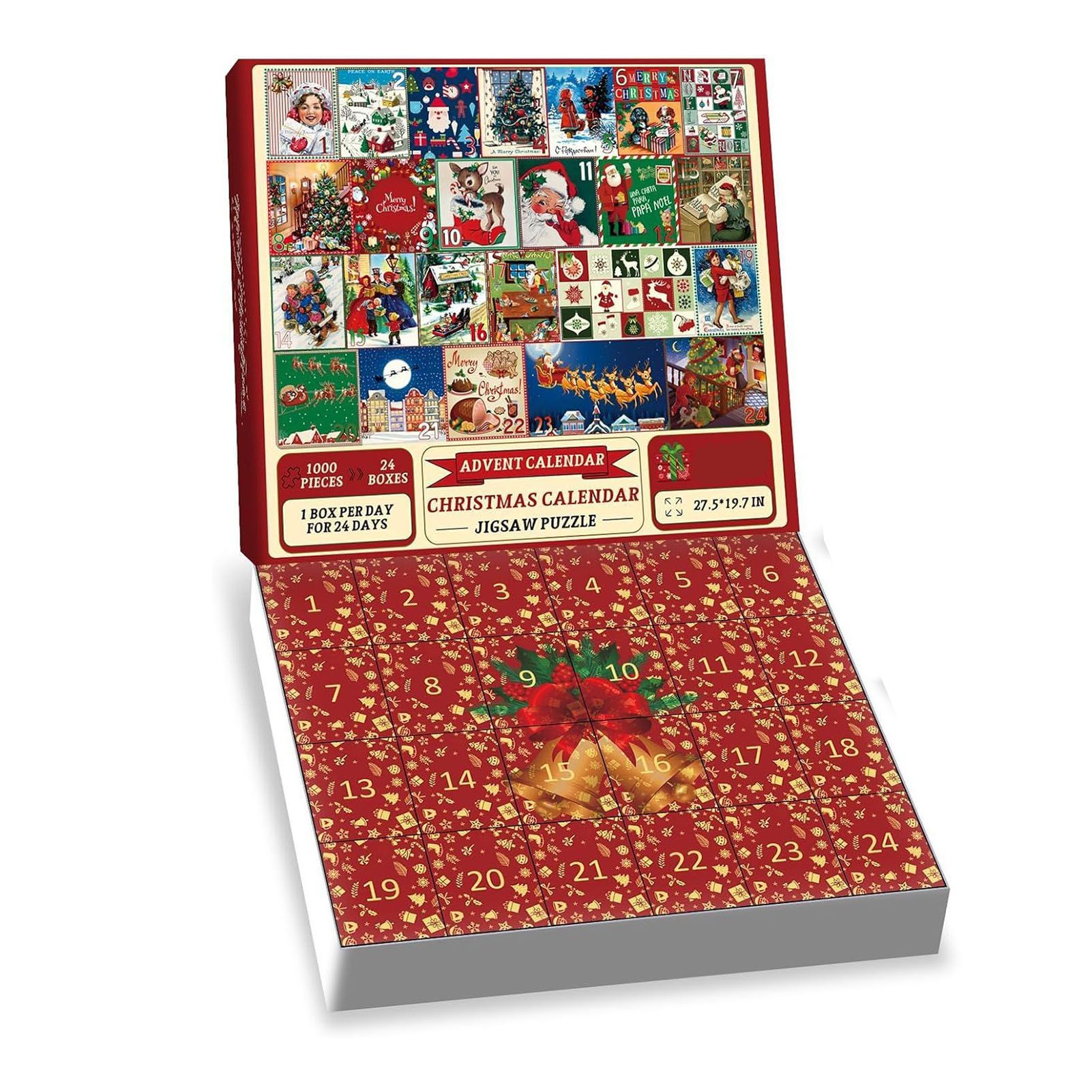 Xmas Calendar Puzzle Multiple Blind Box Interactive Educational Holiday