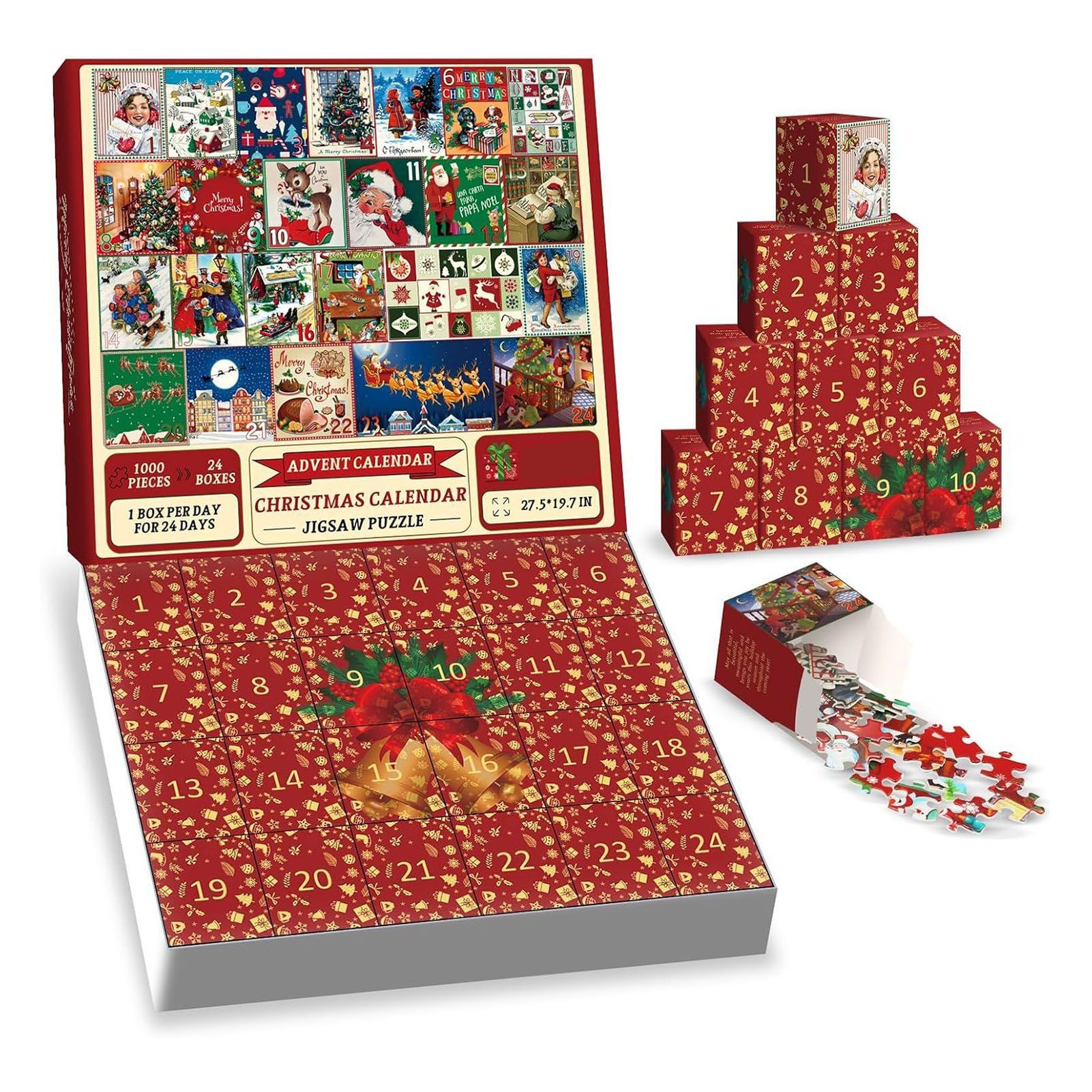 Xmas Calendar Puzzle Multiple Blind Box Interactive Educational Holiday view 3