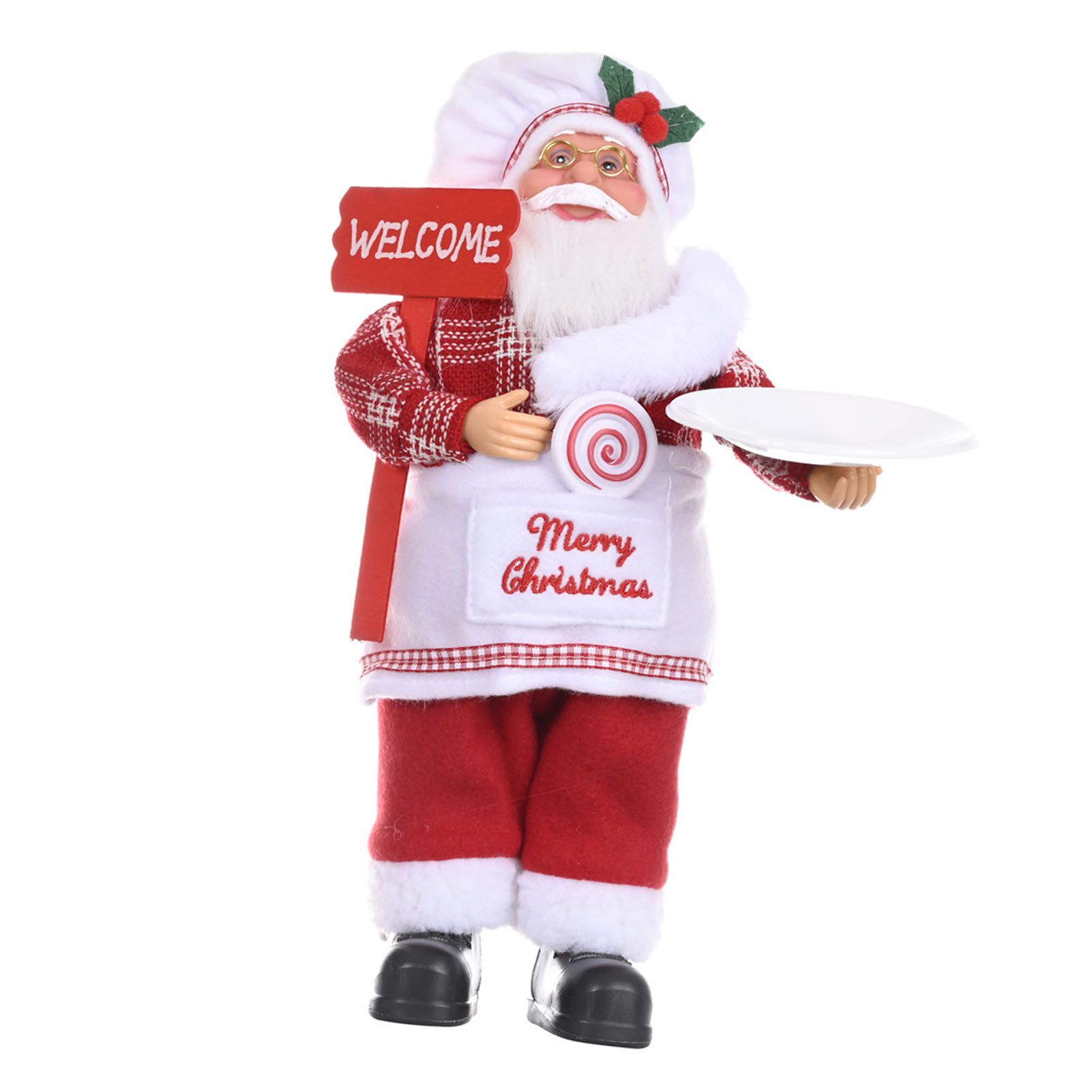 Santa Decoration Cute Image Santa Figurines Doll Toy Holiday Style Tabletop view 8