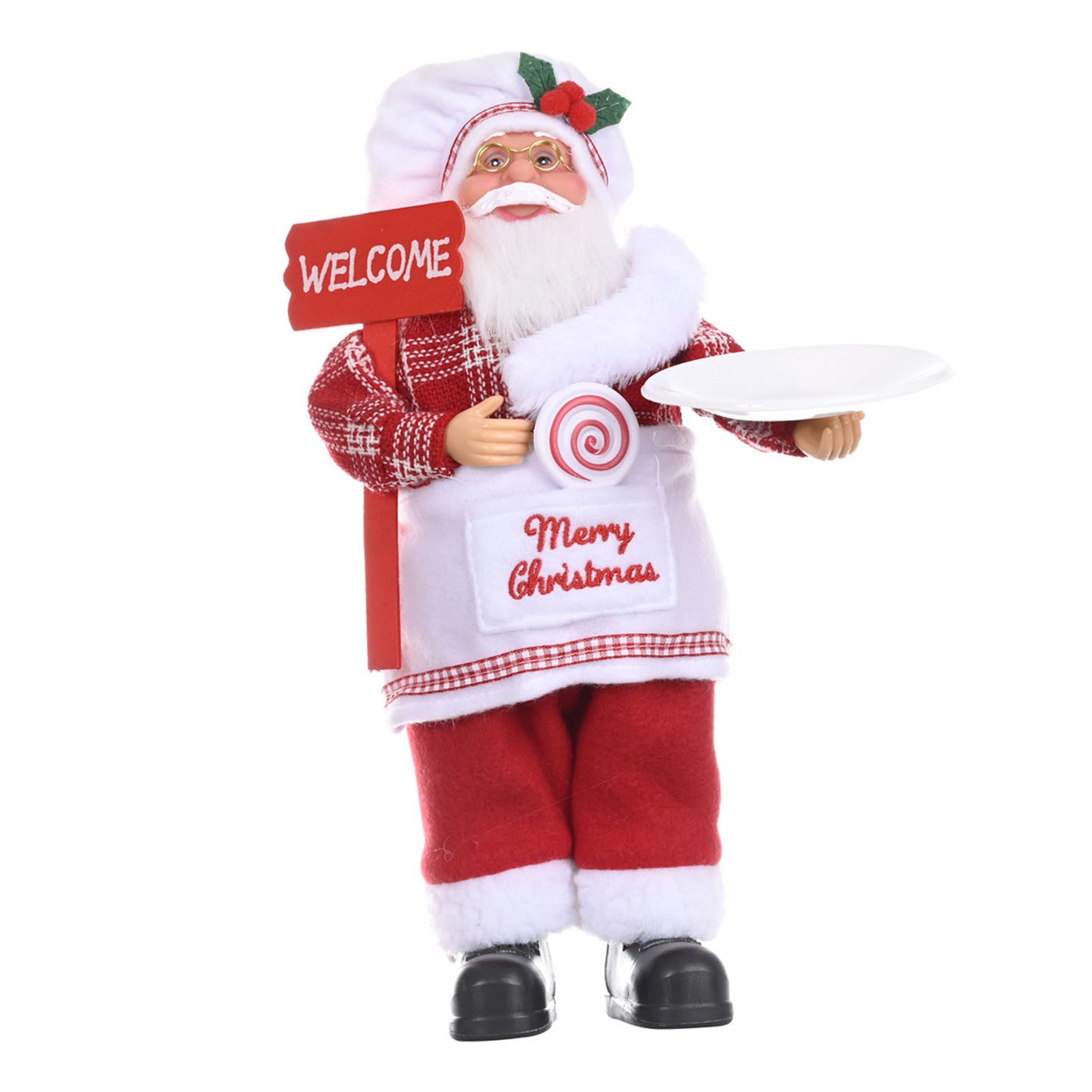 Santa Decoration Cute Image Santa Figurines Doll Toy Holiday Style Tabletop view 9