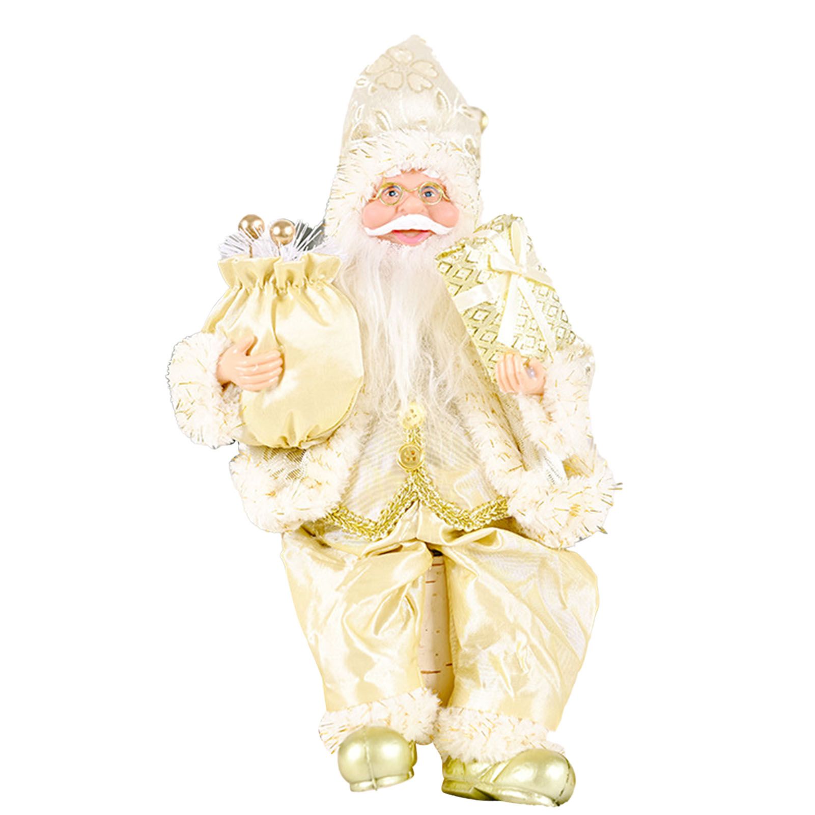 Santa Decoration Cute Image Santa Figurines Doll Toy Holiday Style Tabletop view 3