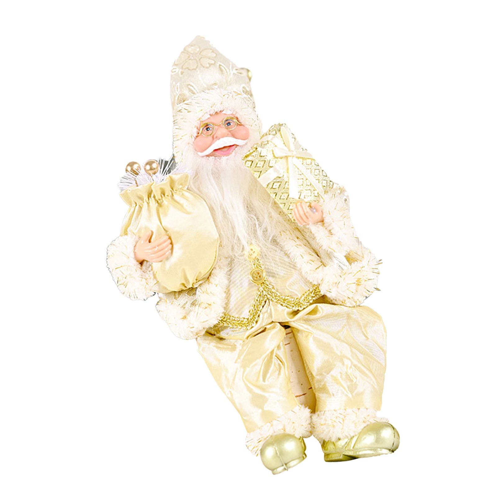 Santa Decoration Cute Image Santa Figurines Doll Toy Holiday Style Tabletop view 4