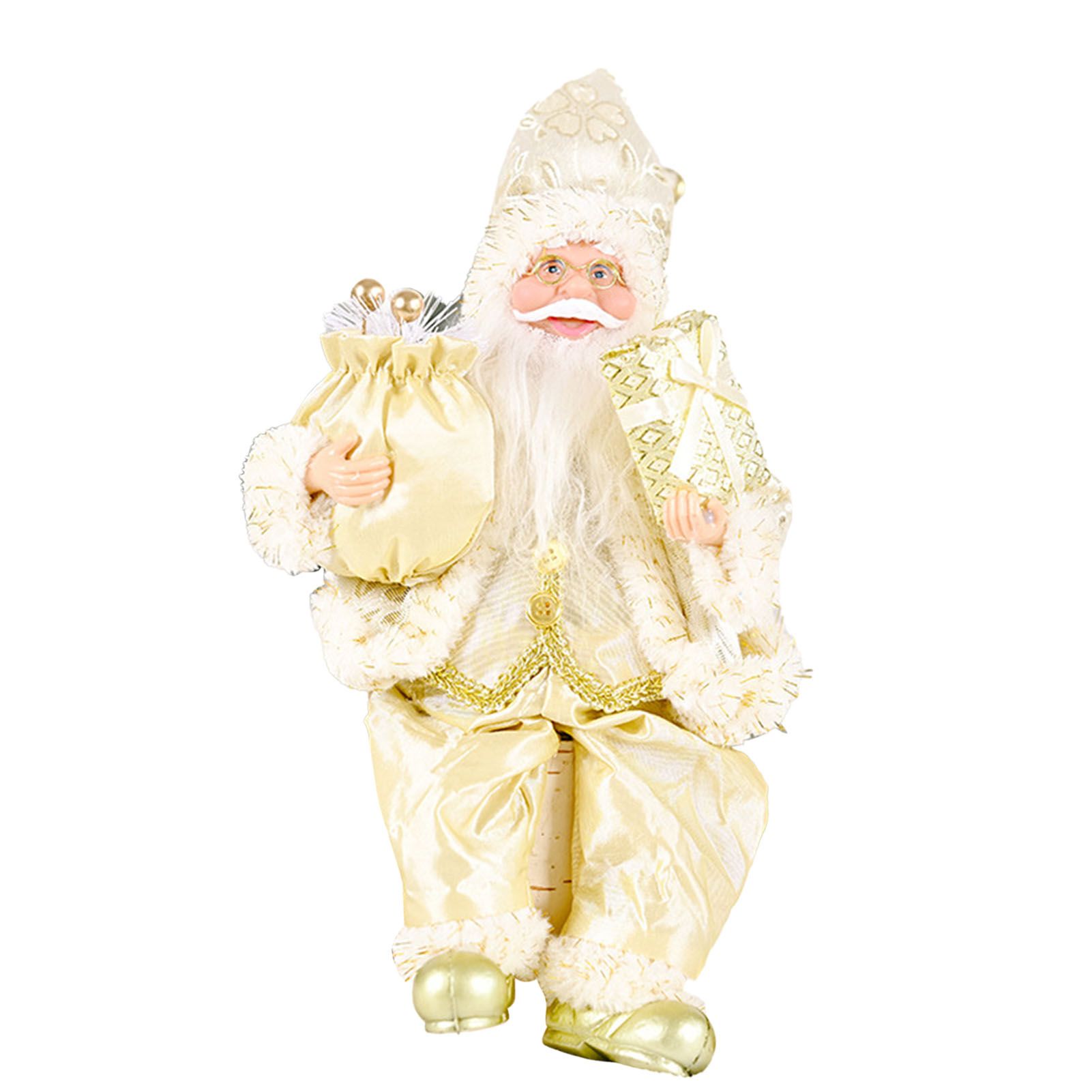 Santa Decoration Cute Image Santa Figurines Doll Toy Holiday Style Tabletop view 8