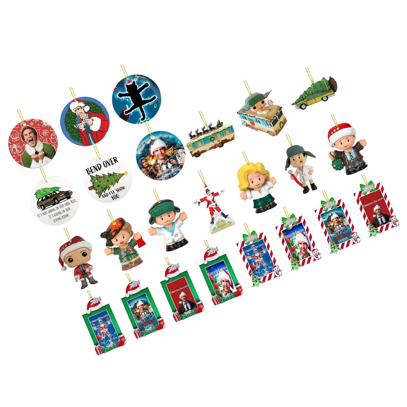 2024 Xmas Advent Calendar Creative Collectible Diverse Xmas Pendant Countdown