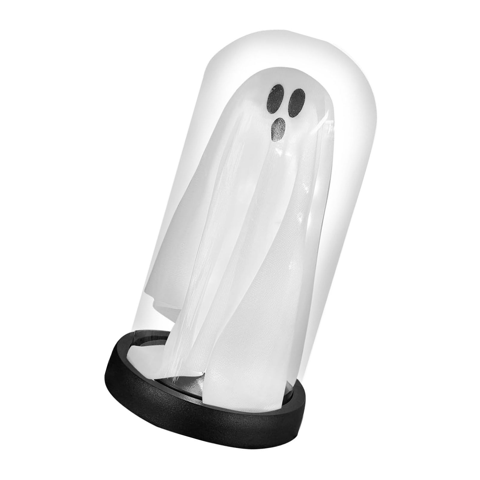 Light Up Ghost in Glass Cloche LED Lighted Cute Ghost Tabletop Ornament for view 6