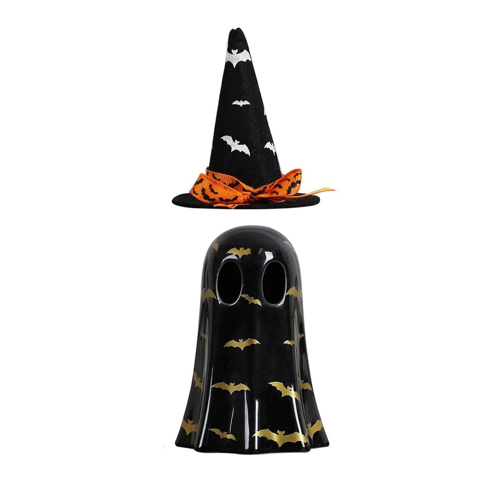 Ghost Light Decor Light Up with Witch Hat All Hallow Day Indoor Home Table view 2