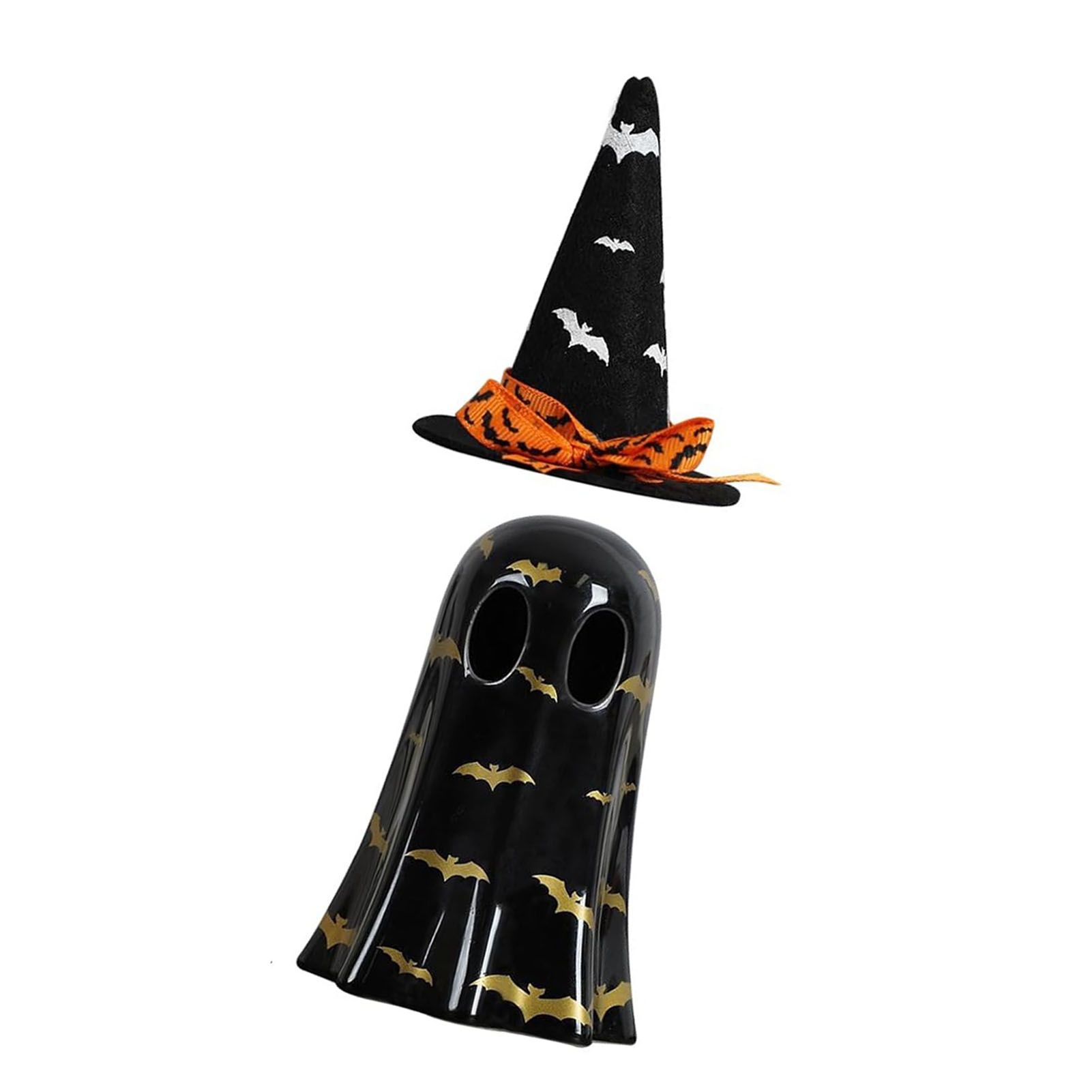 Ghost Light Decor Light Up with Witch Hat All Hallow Day Indoor Home Table view 3